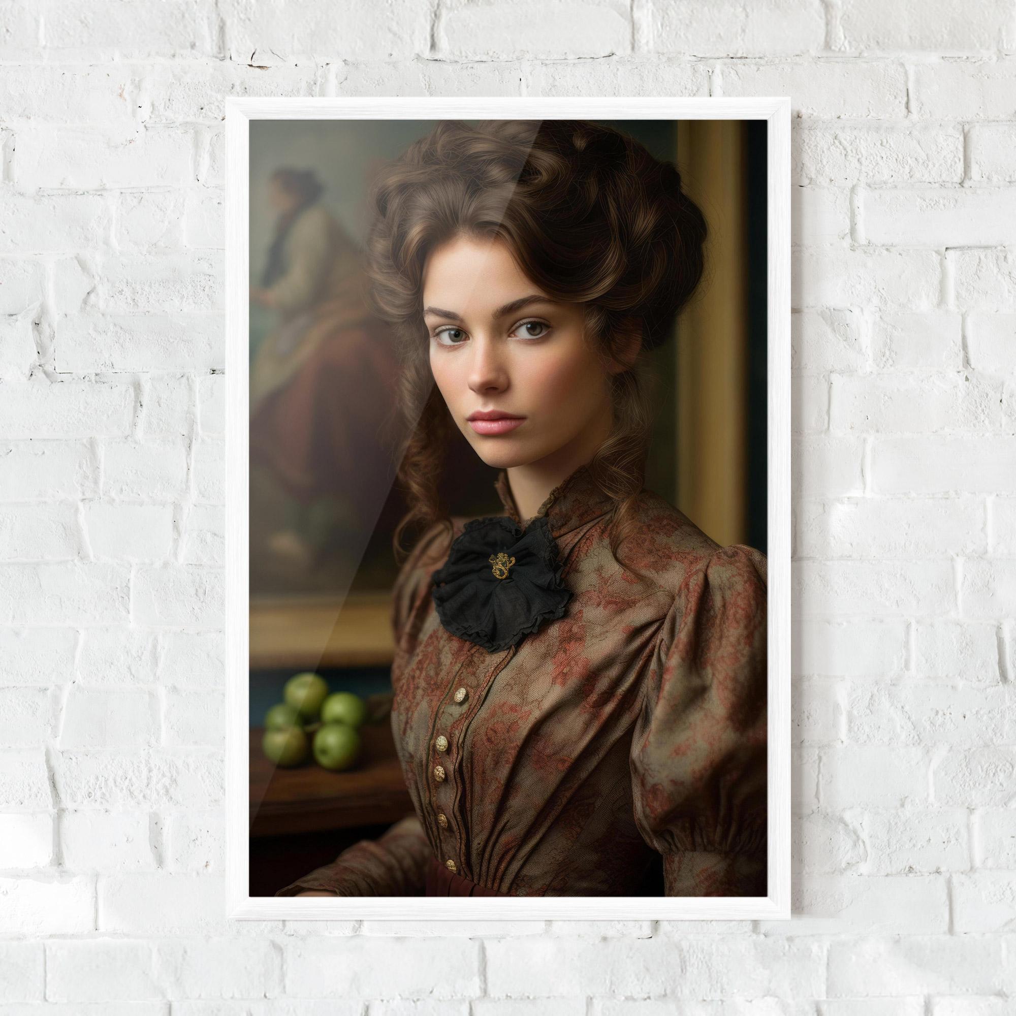 Gerahmte Poster Green Vintage Apple mockup 0