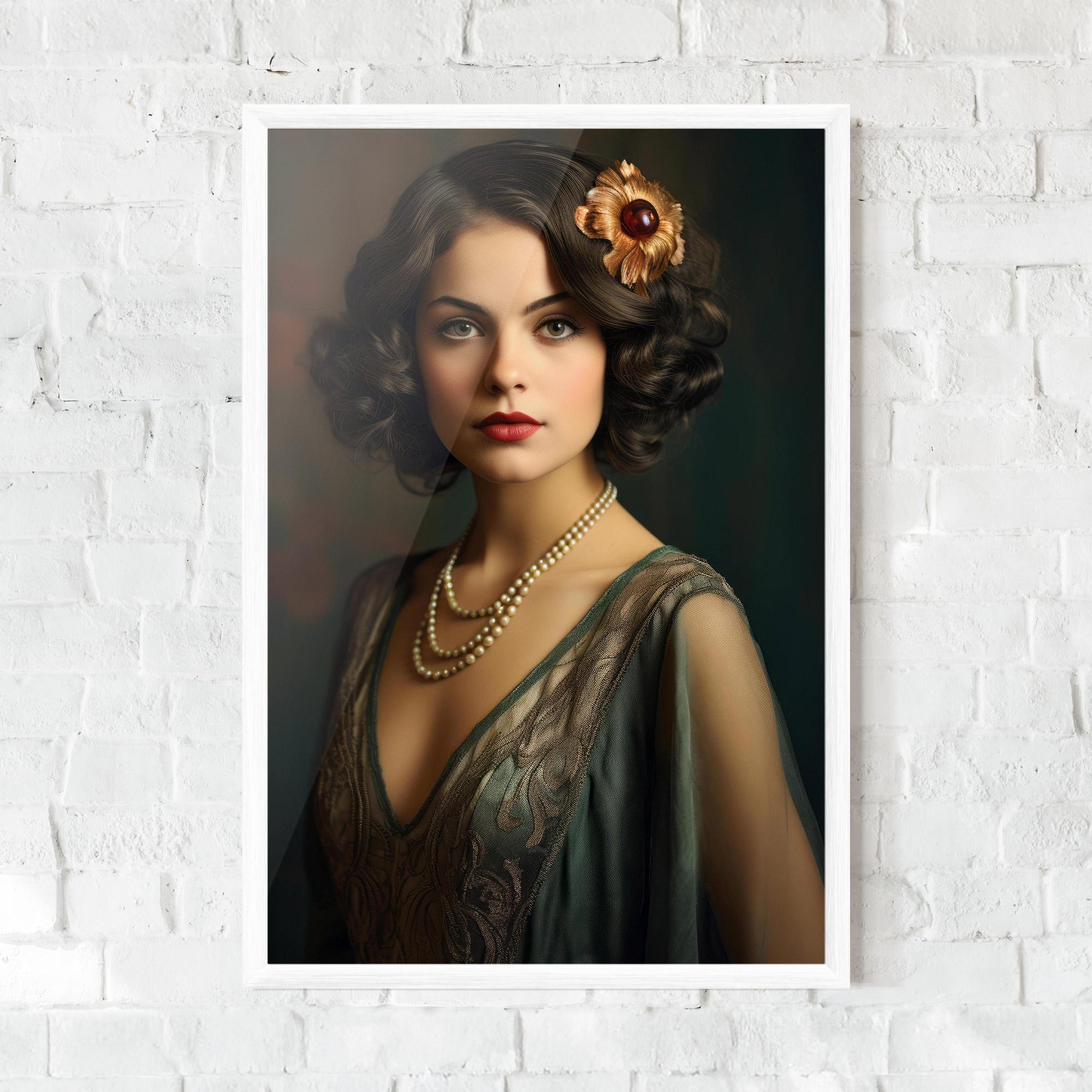 Gerahmte Poster Green Vintage Blouse mockup 0