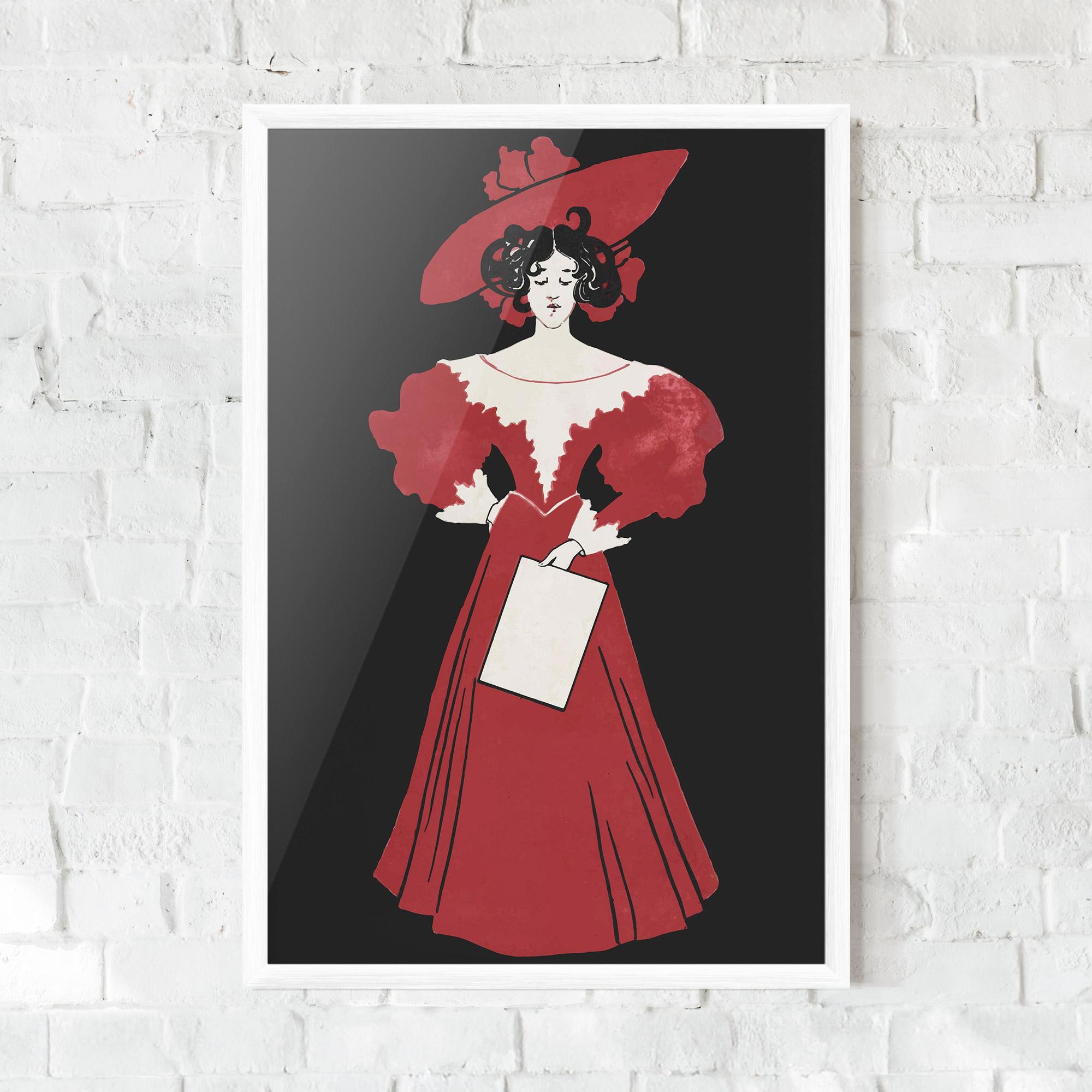 Gerahmte Poster Old Red Dress mockup 0