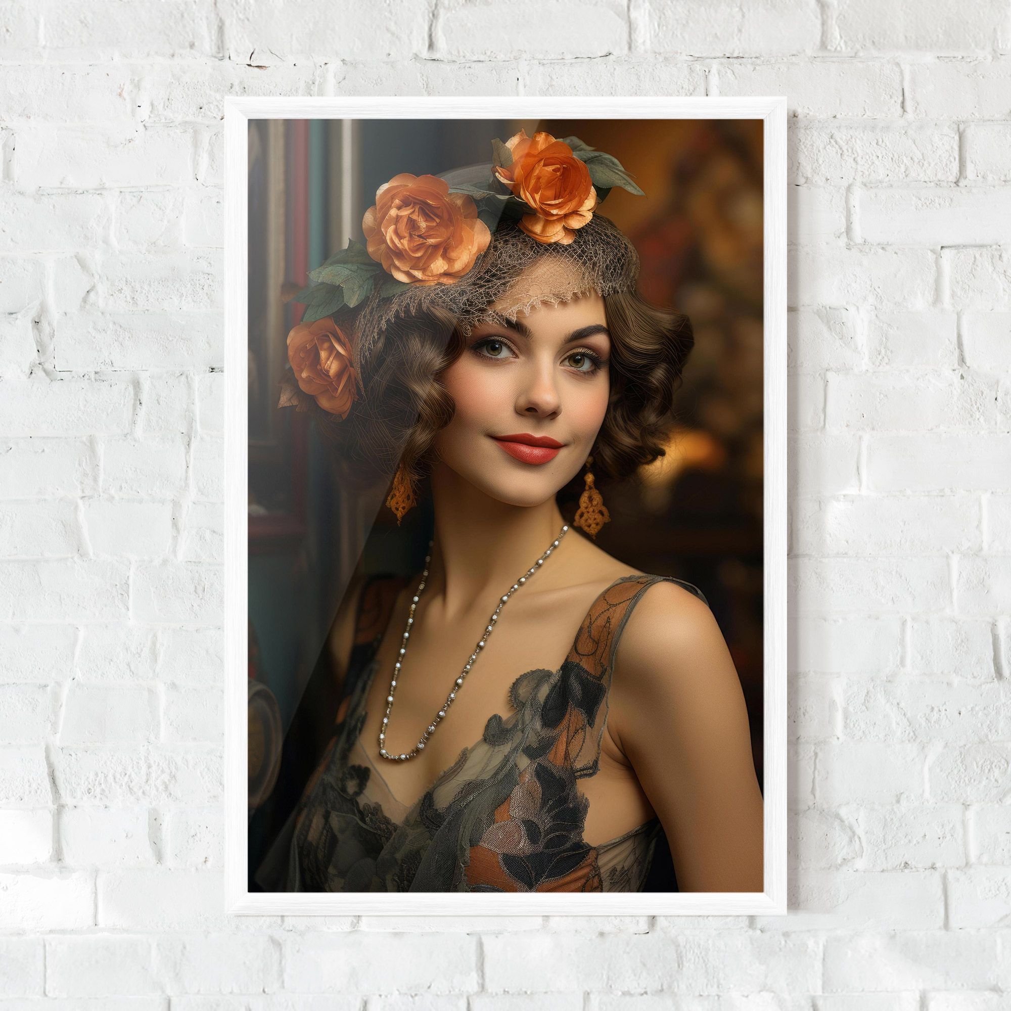 Orange Vintage Roses mockup 0