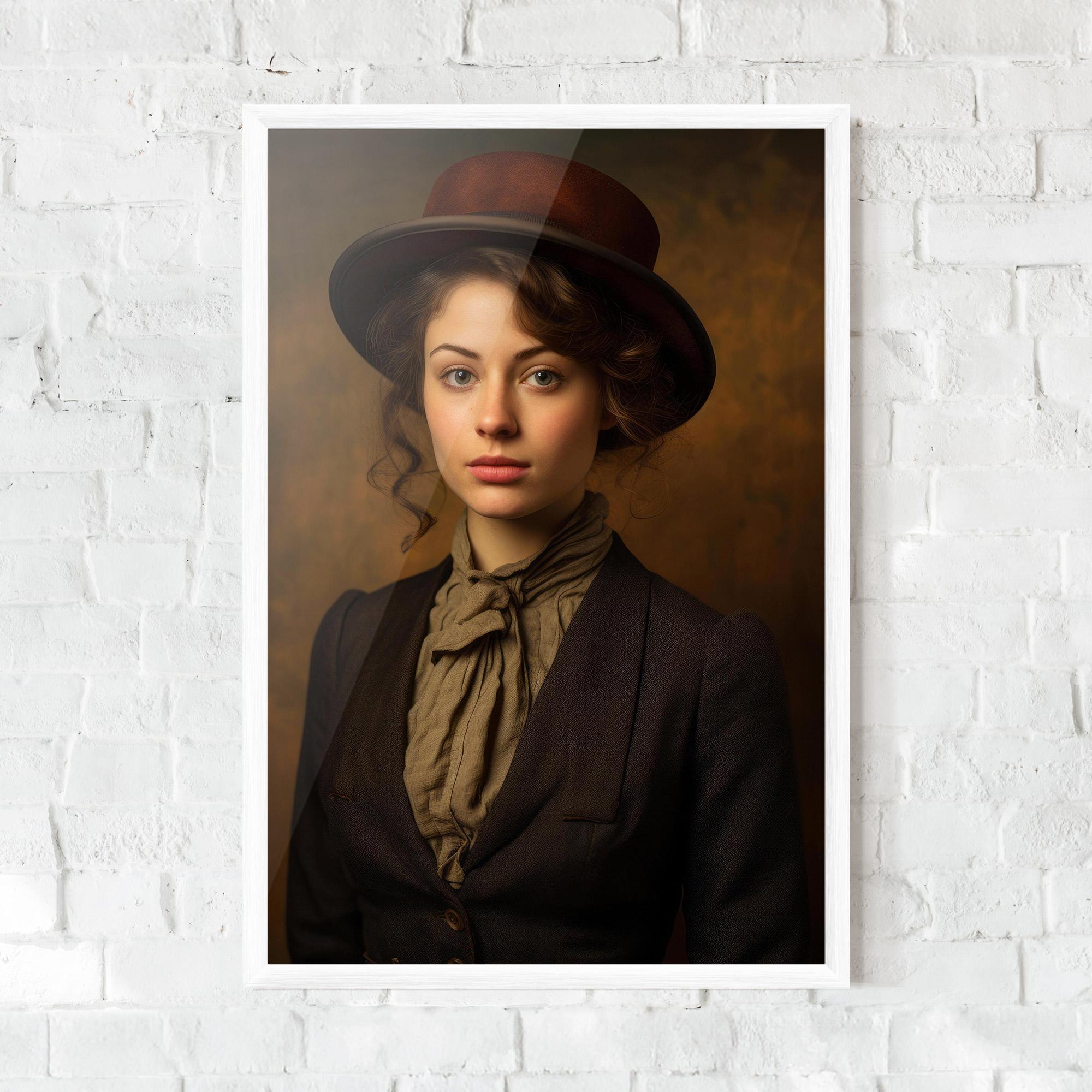 Gerahmte Poster Vintage Brown Hat mockup 0