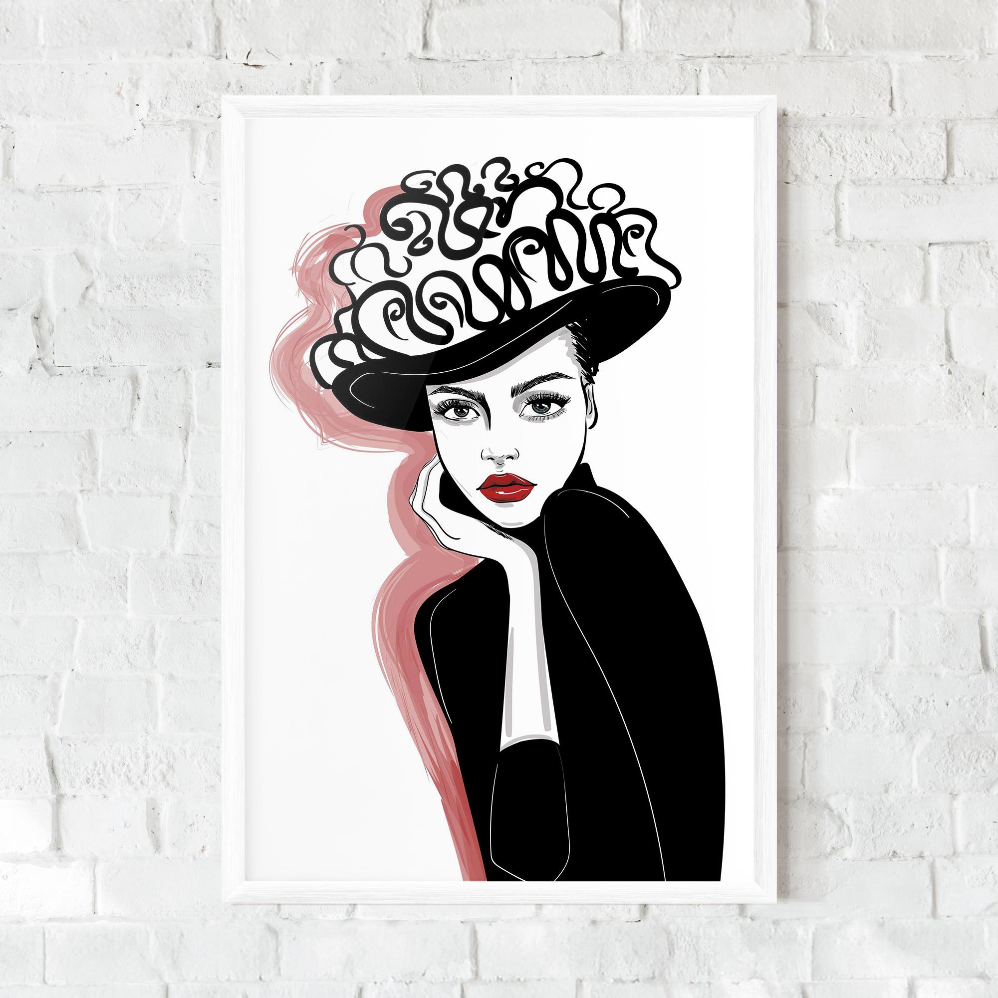 Gerahmte Poster Vintage Drawing mockup 0