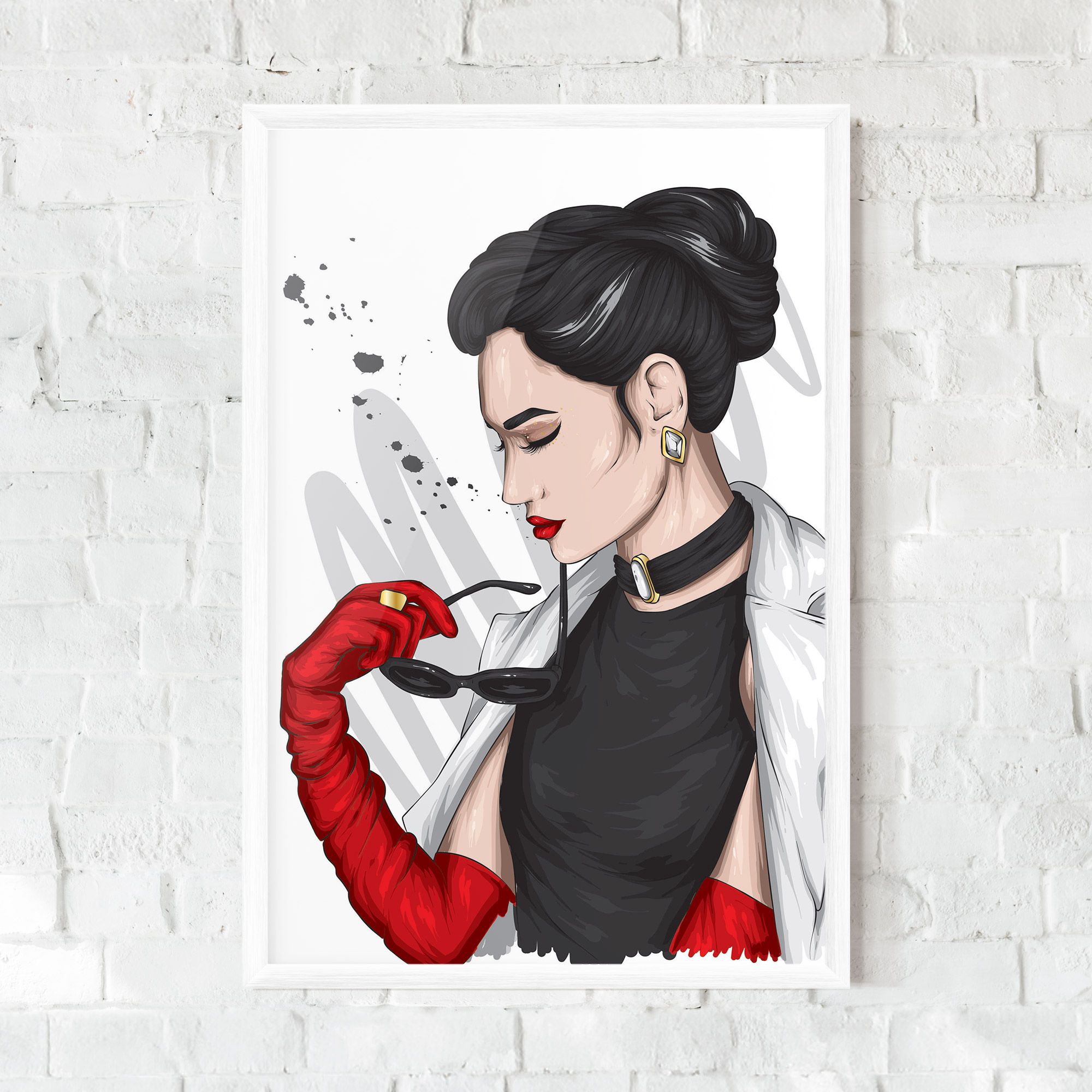 Vintage Red Gloves mockup 0