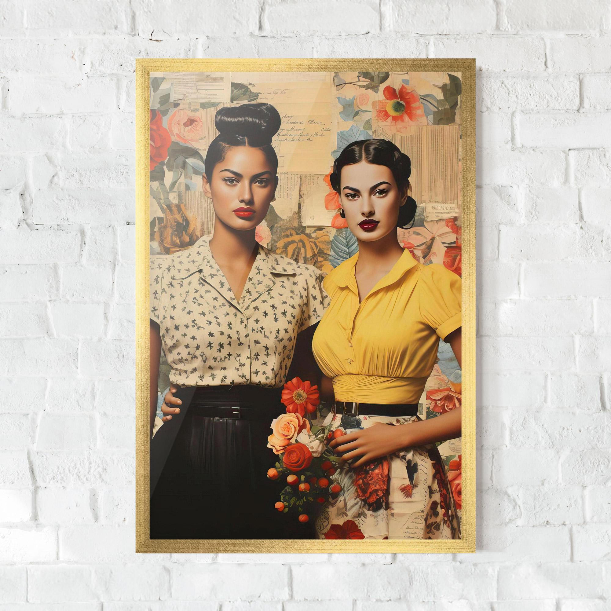 Gerahmte Poster Friendship Vintage Power mockup 0