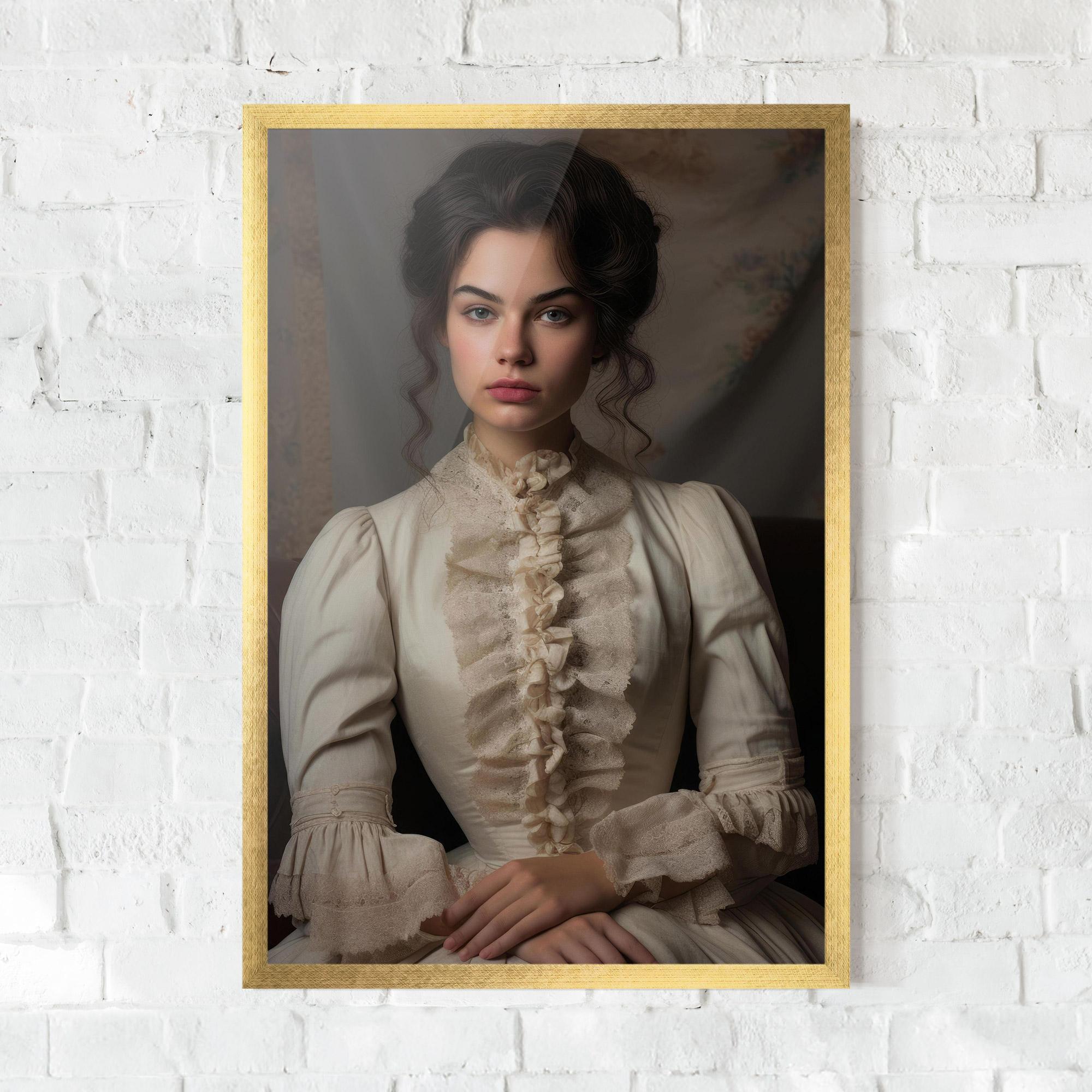 Gerahmte Poster Pretty Vintage Dress mockup 0