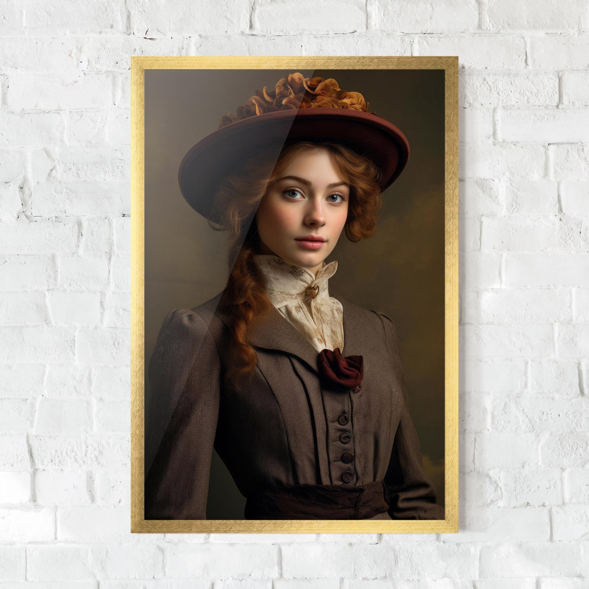 Gerahmte Poster Red Orange Hat mockup 0