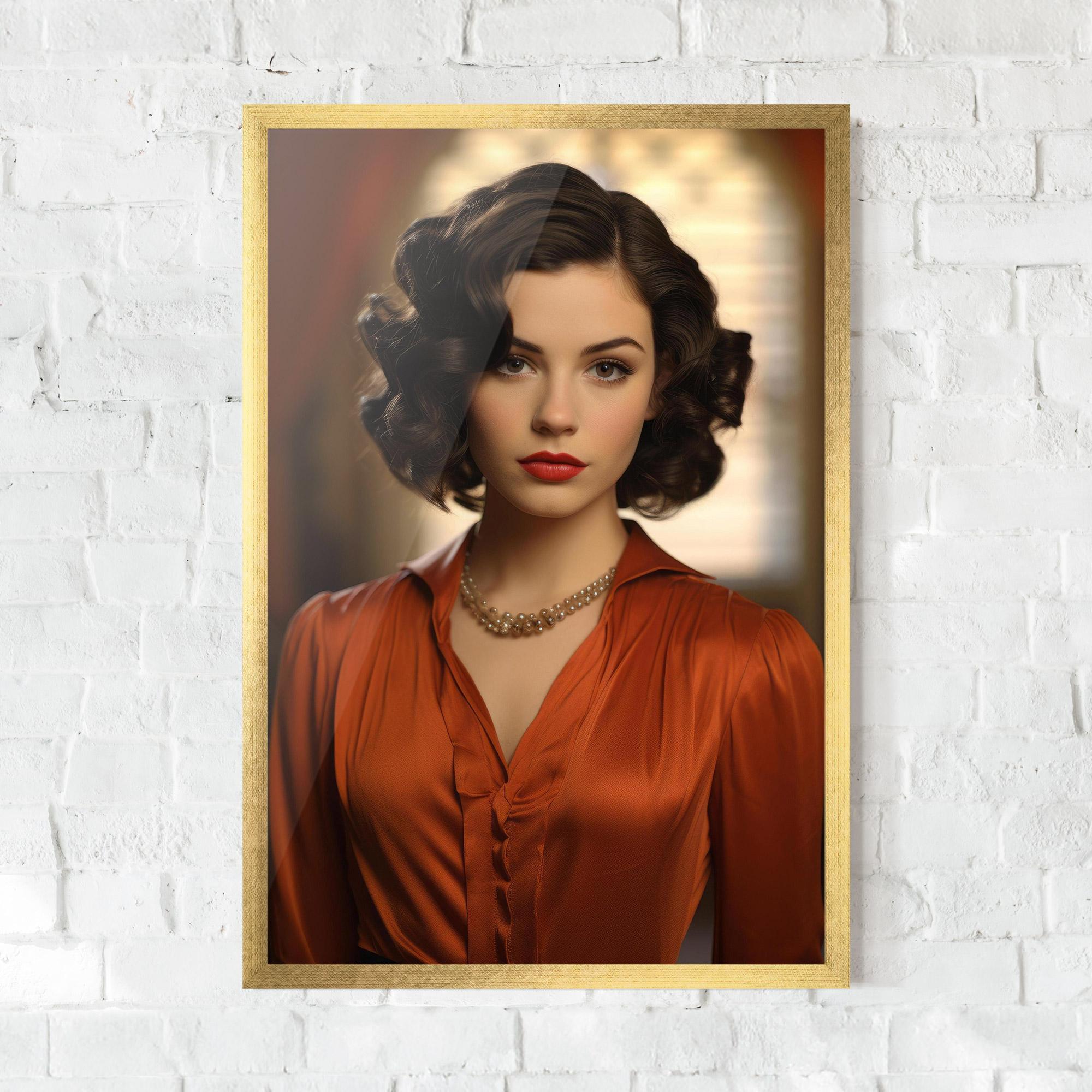 Gerahmte Poster Strong Orange Blouse mockup 0