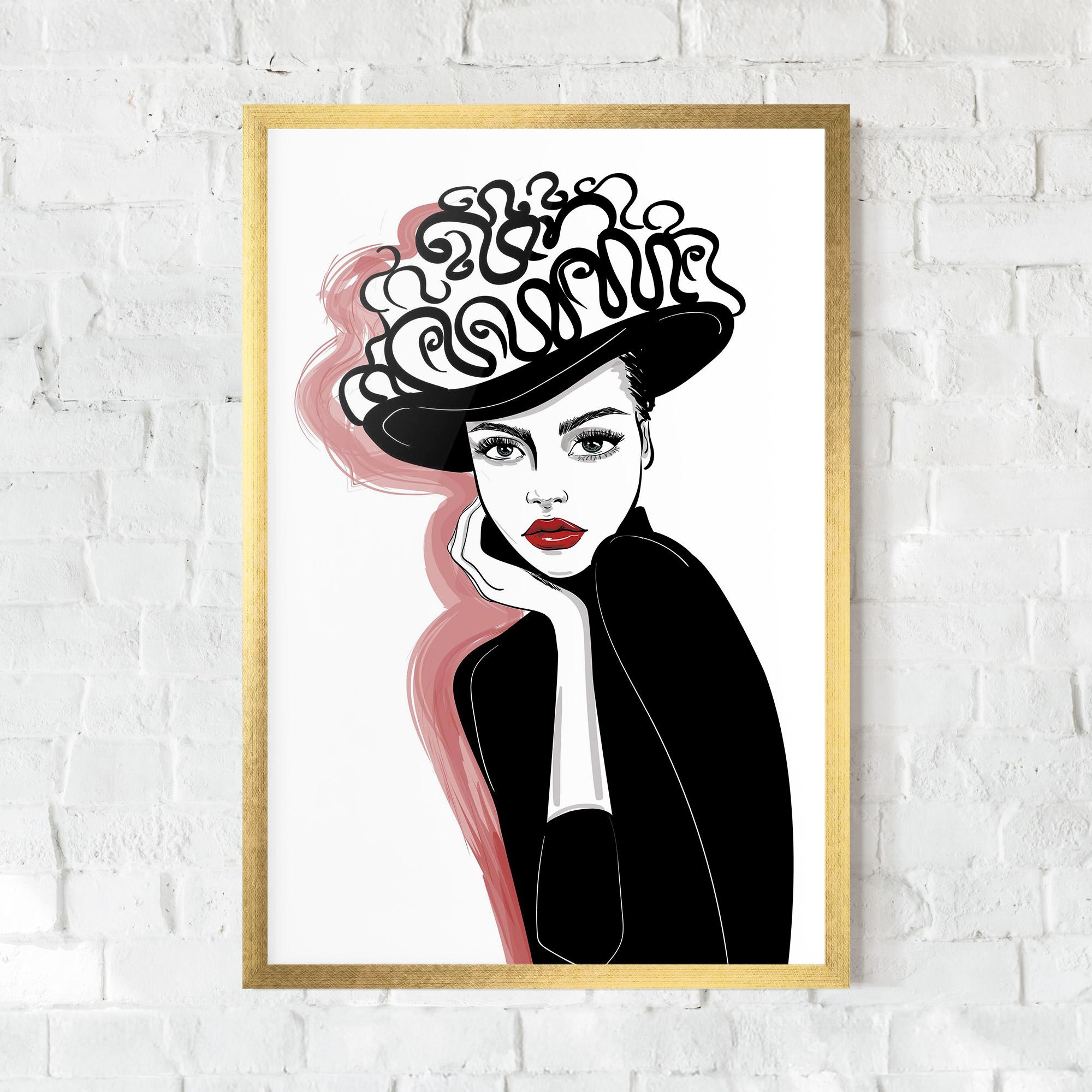 Gerahmte Poster Vintage Drawing mockup 0