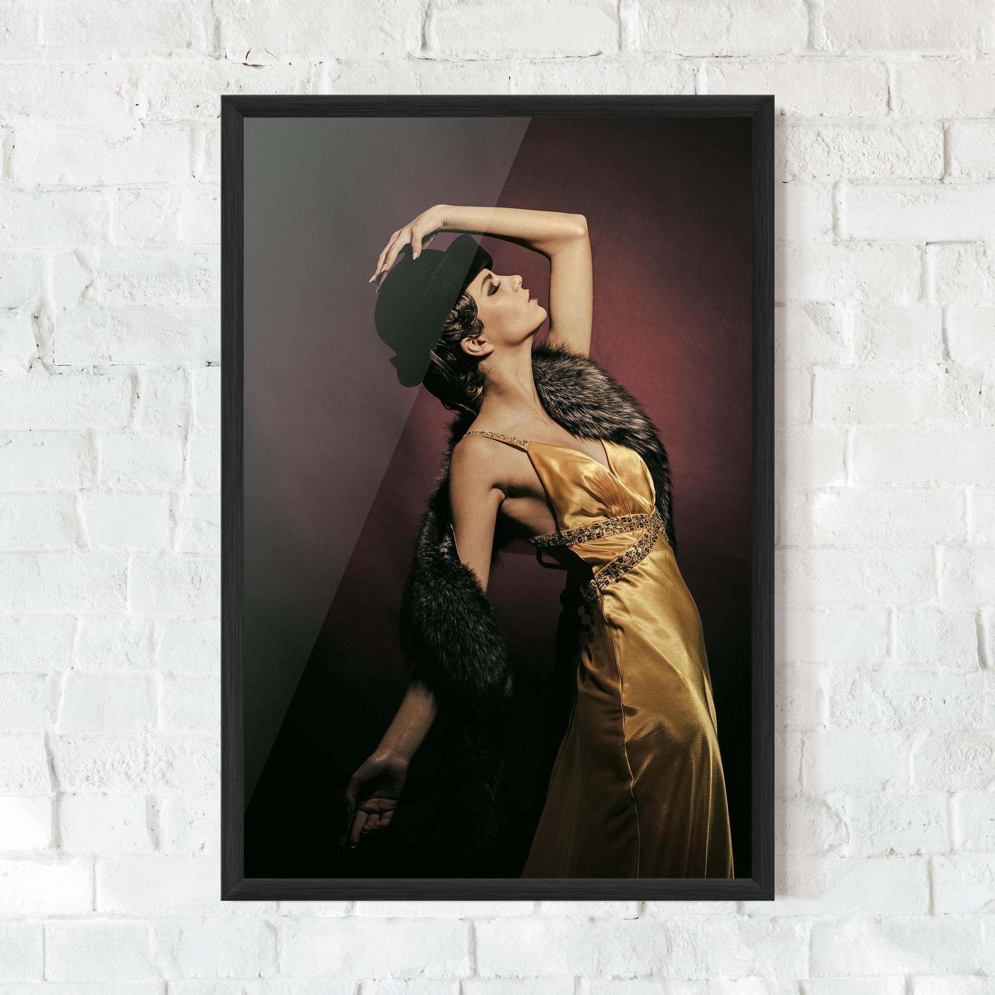 Gerahmte Poster Dancing Vintage Clothes mockup 0