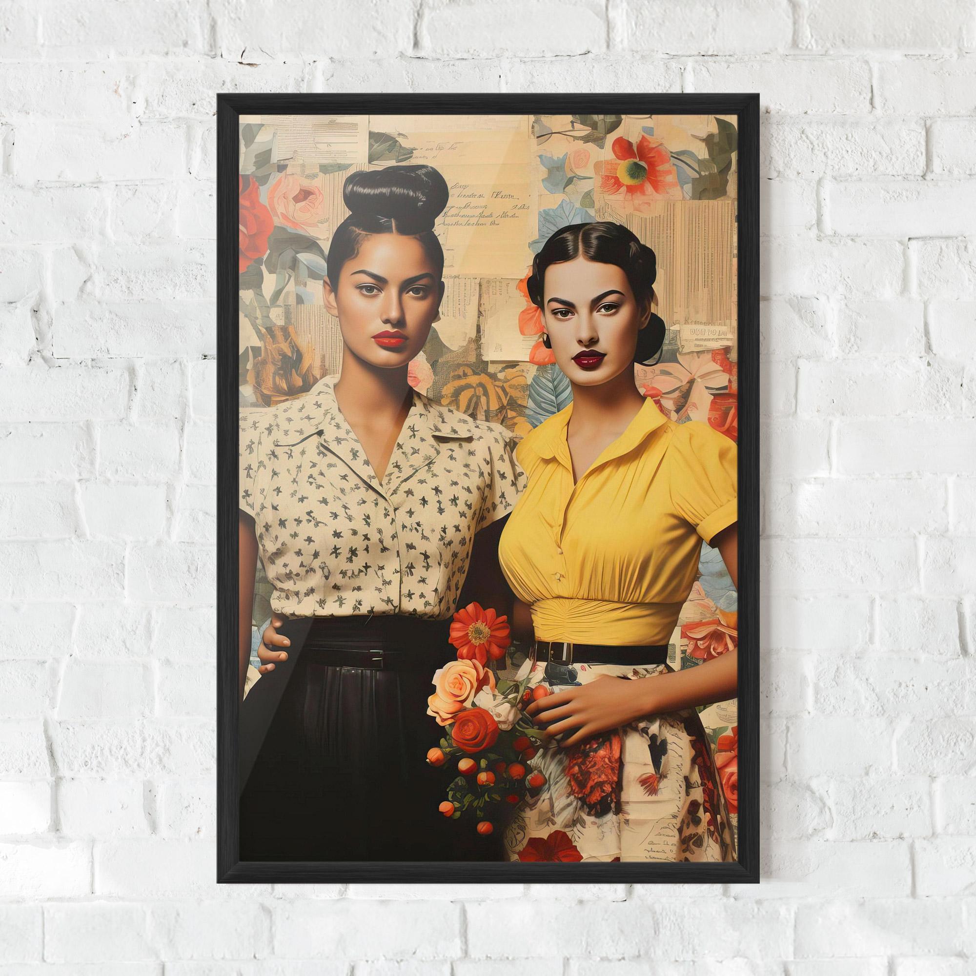 Gerahmte Poster Friendship Vintage Power mockup 0