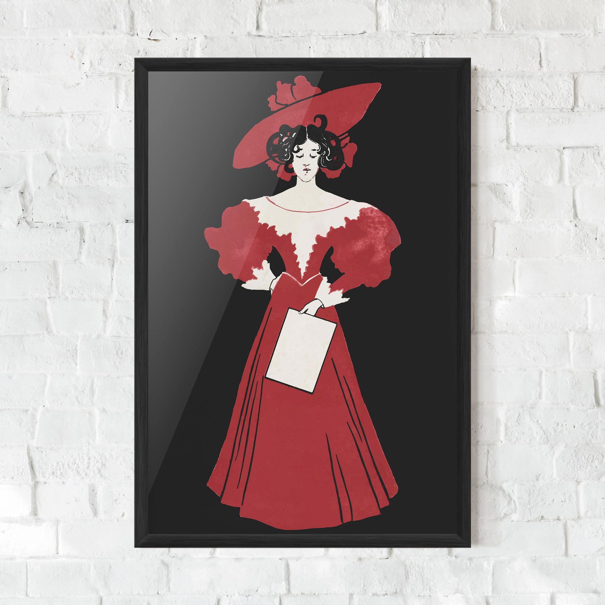 Gerahmte Poster Old Red Dress mockup 0