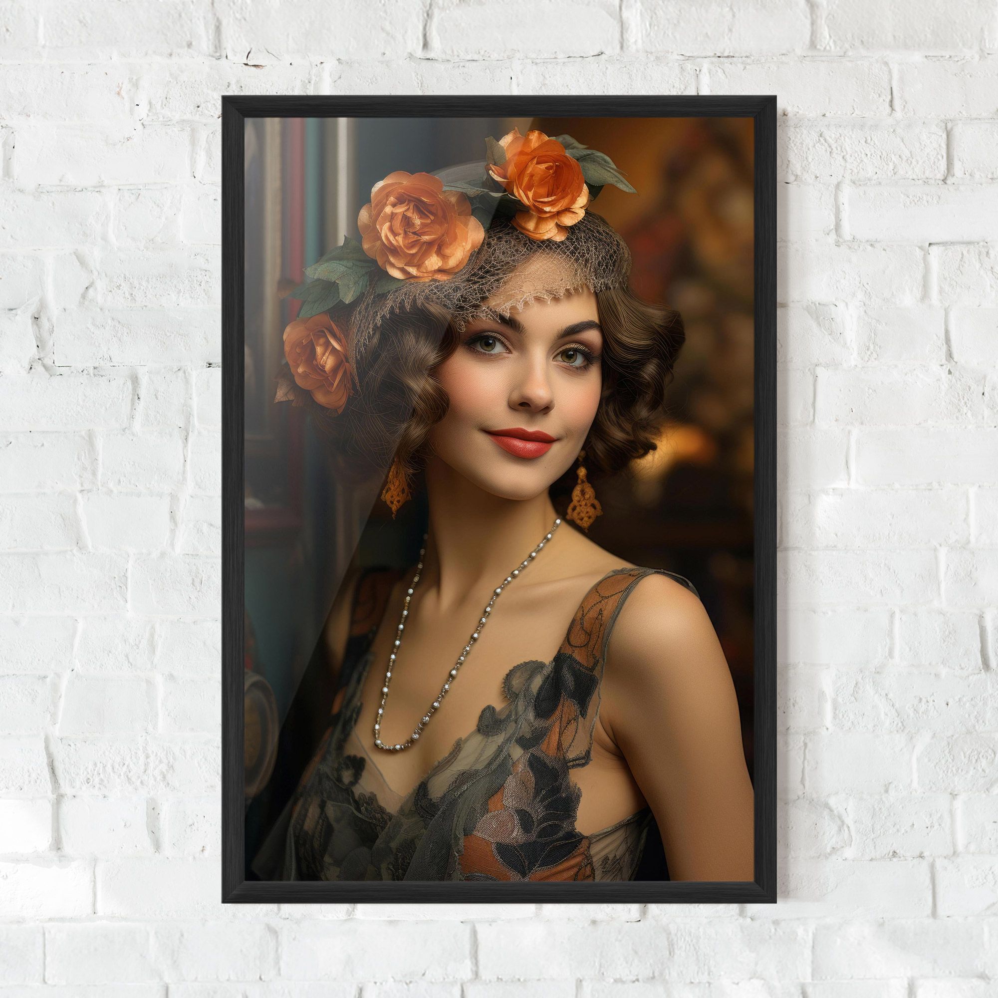 Orange Vintage Roses mockup 0