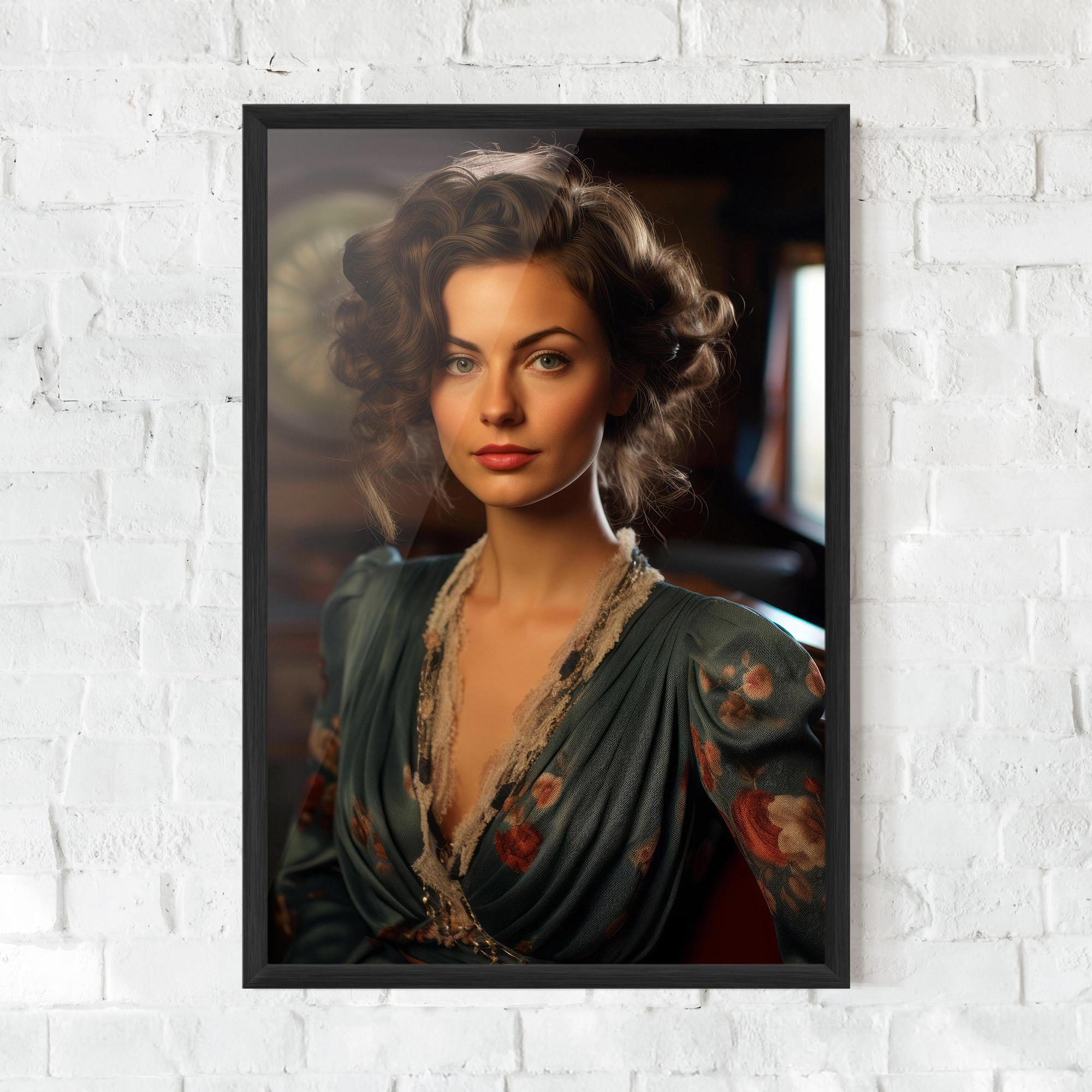 Gerahmte Poster Pink Flowers Dress mockup 0