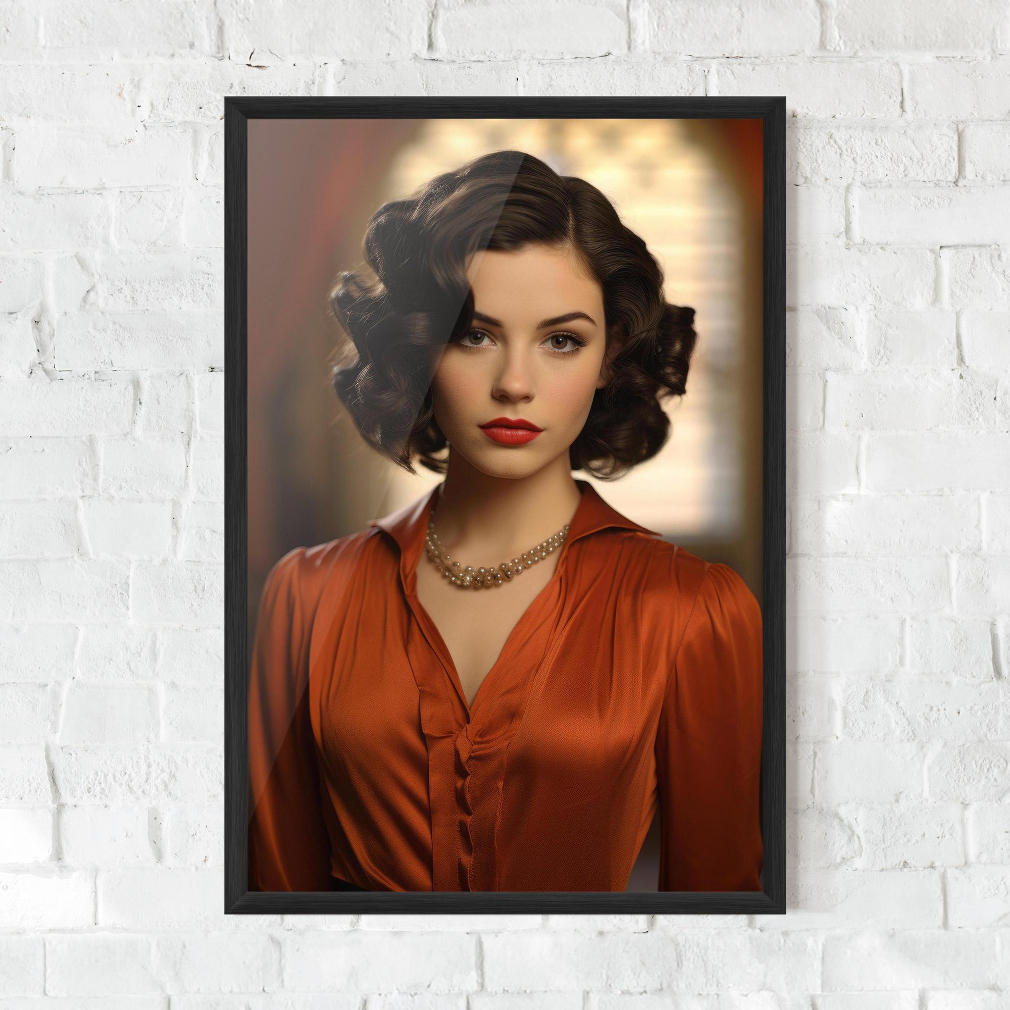 Gerahmte Poster Strong Orange Blouse mockup 0