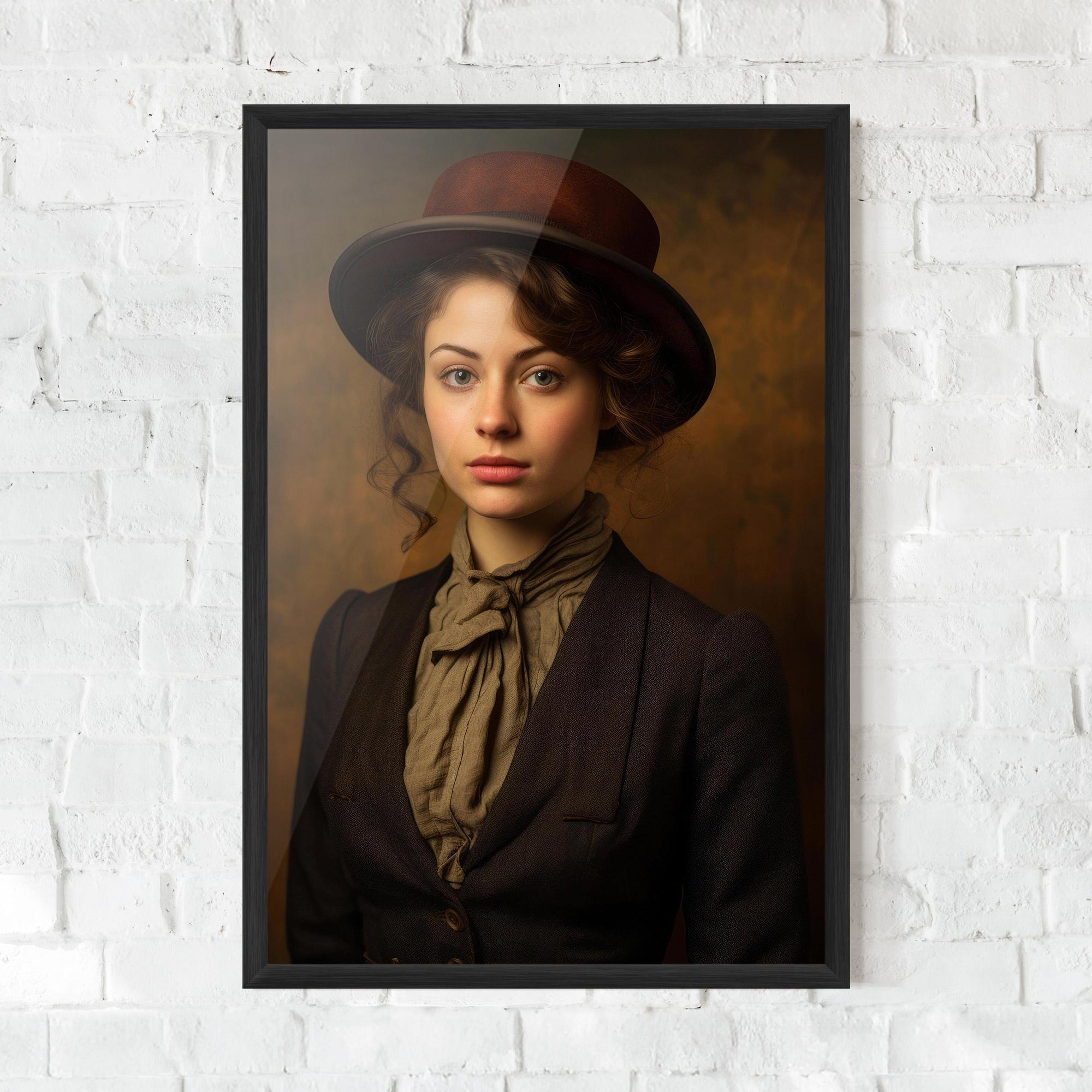 Gerahmte Poster Vintage Brown Hat mockup 0