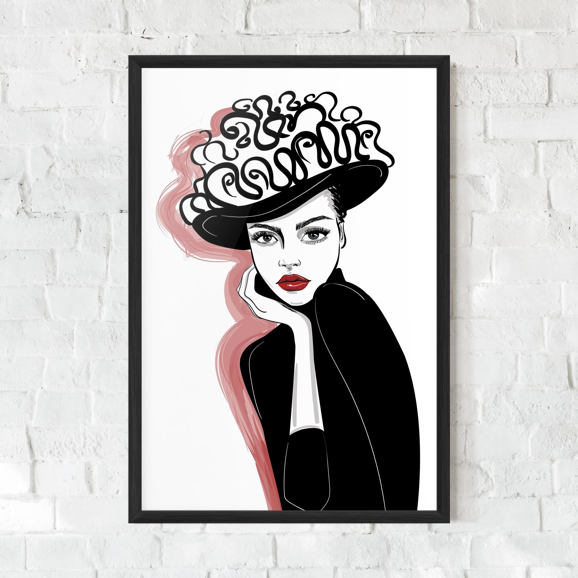 Gerahmte Poster Vintage Drawing mockup 0