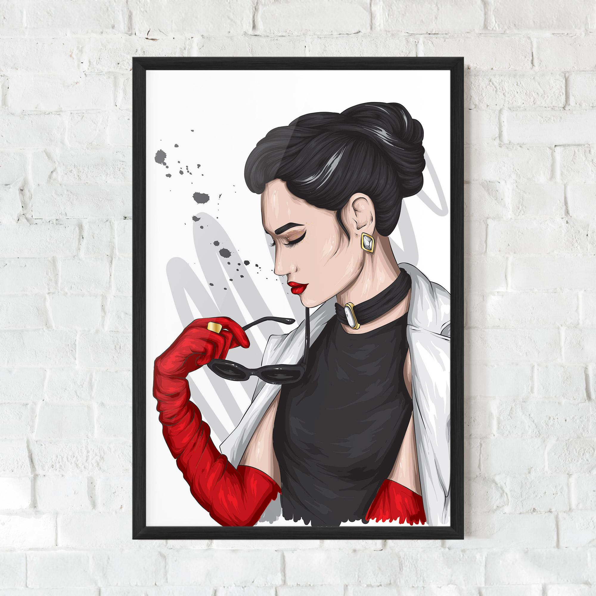 Gerahmte Poster Vintage Red Gloves mockup 0