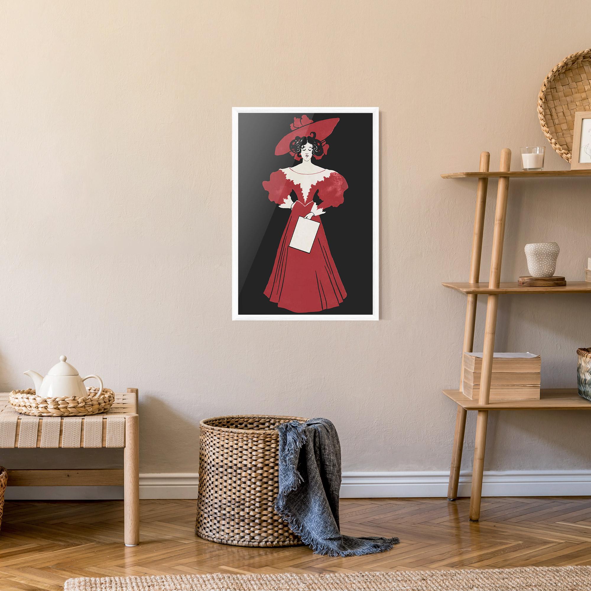 Gerahmte Poster Old Red Dress mockup 9
