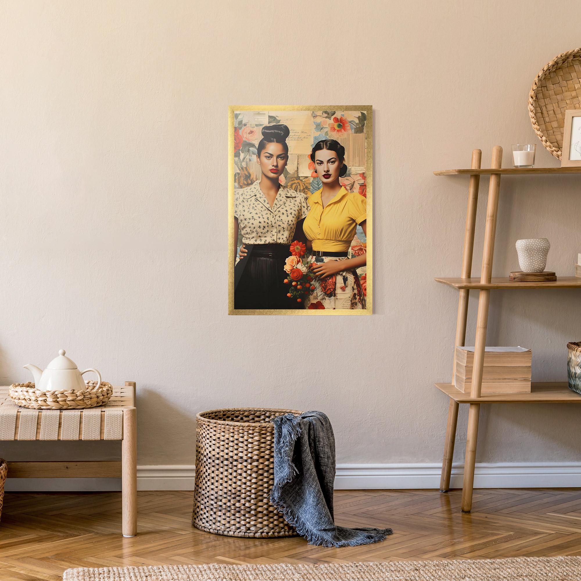 Gerahmte Poster Friendship Vintage Power mockup 9