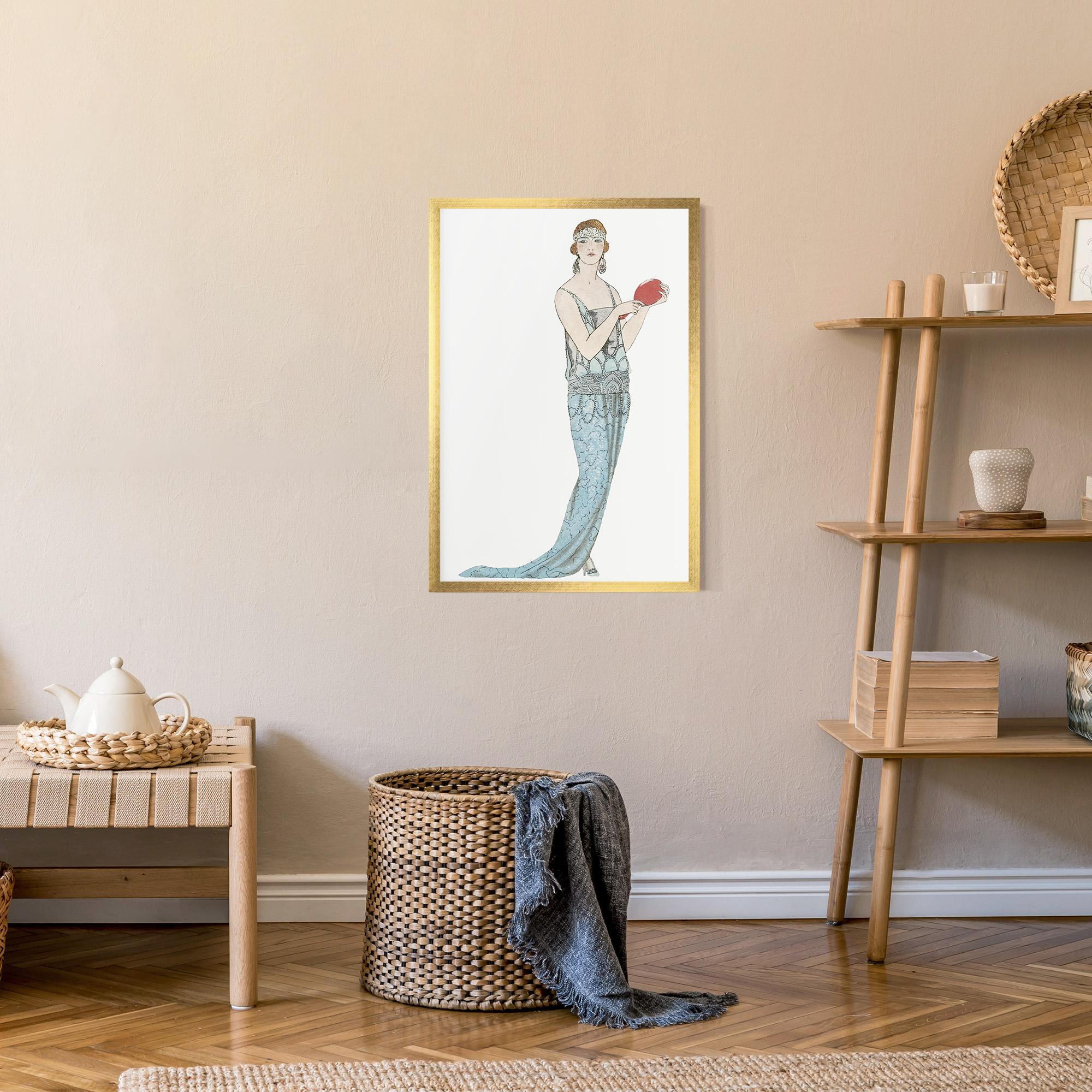 Gerahmte Poster Vintage Old Drawing mockup 9