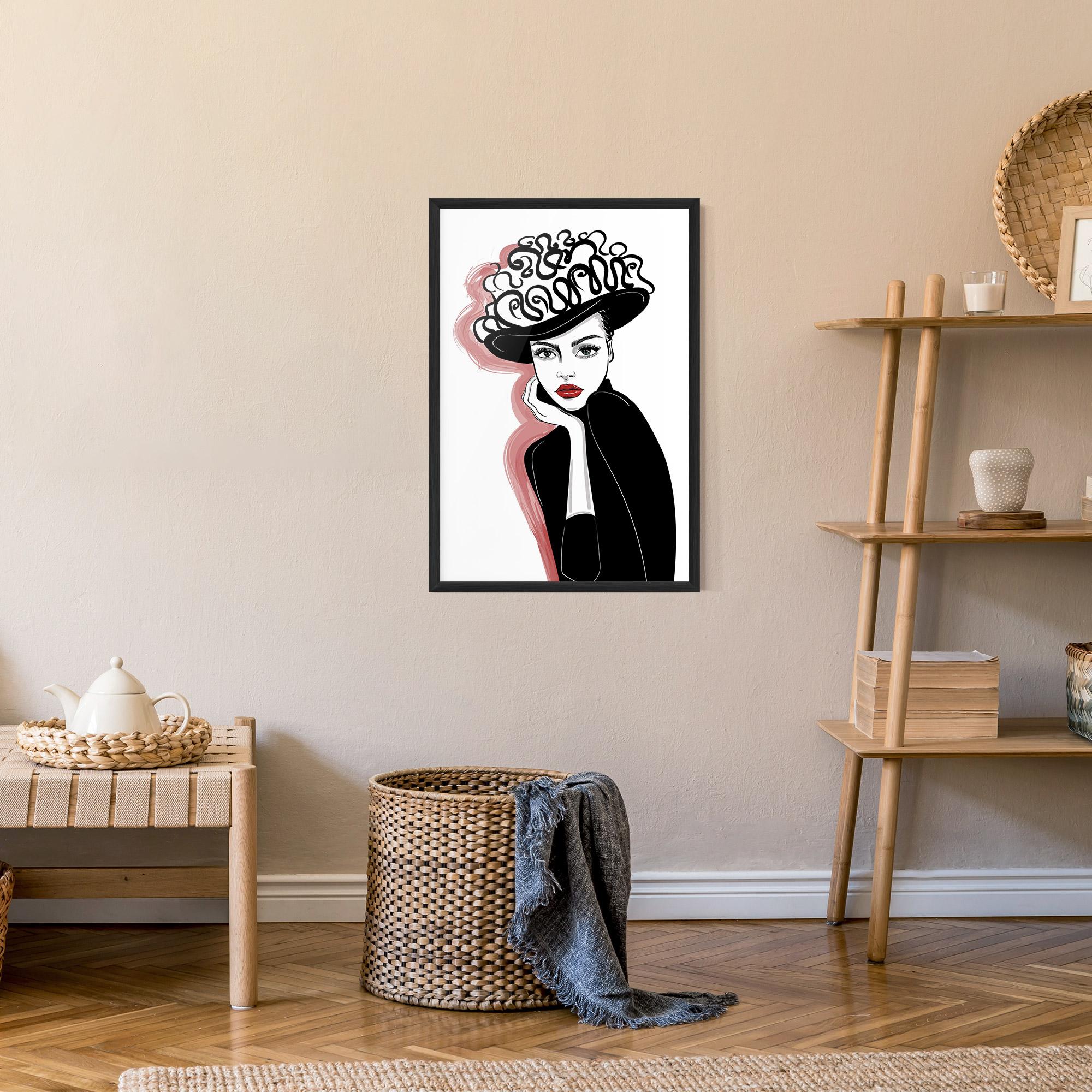 Gerahmte Poster Vintage Drawing mockup 9