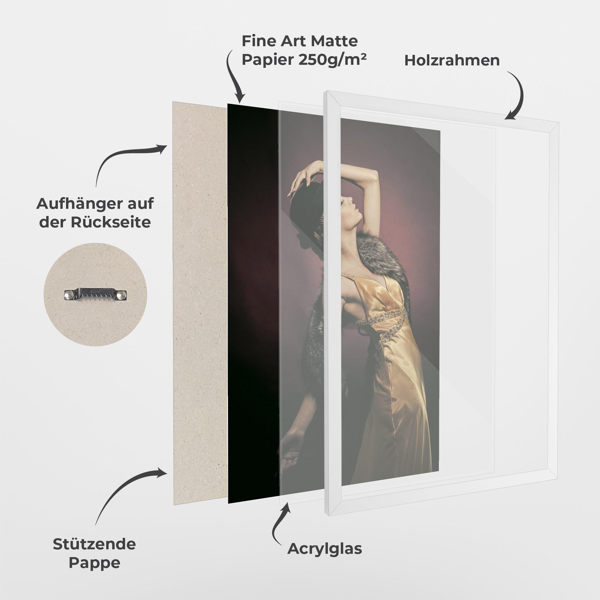 Gerahmte Poster Dancing Vintage Clothes mockup 1