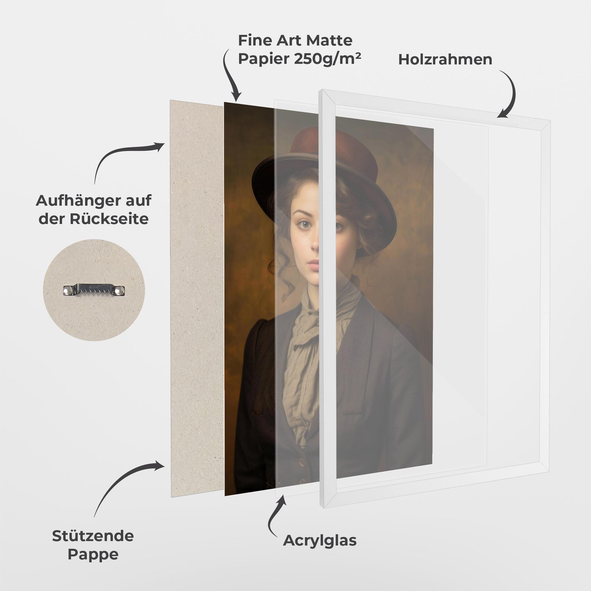 Gerahmte Poster Vintage Brown Hat mockup 1