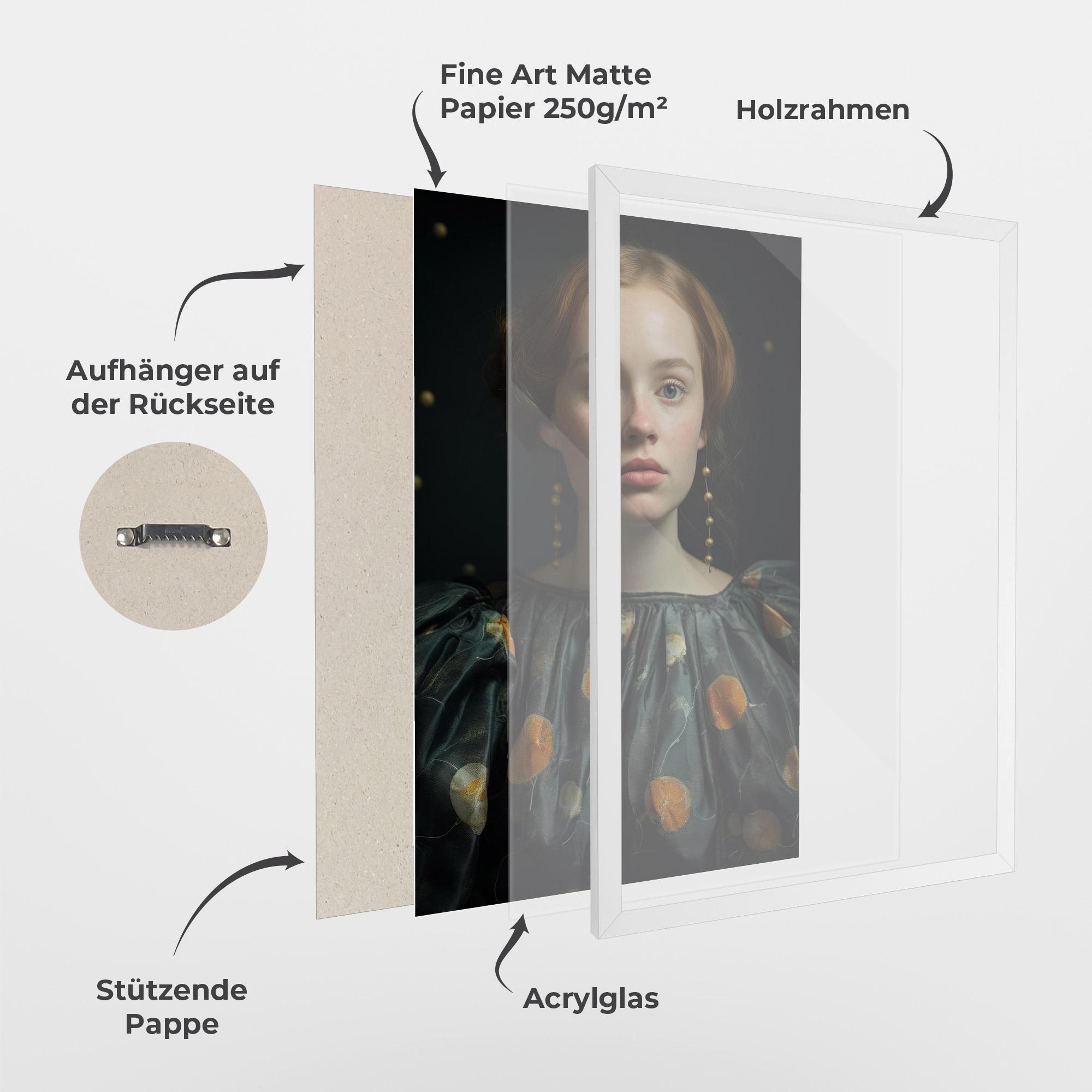 Gerahmte Poster Vintage Red Hair mockup 1