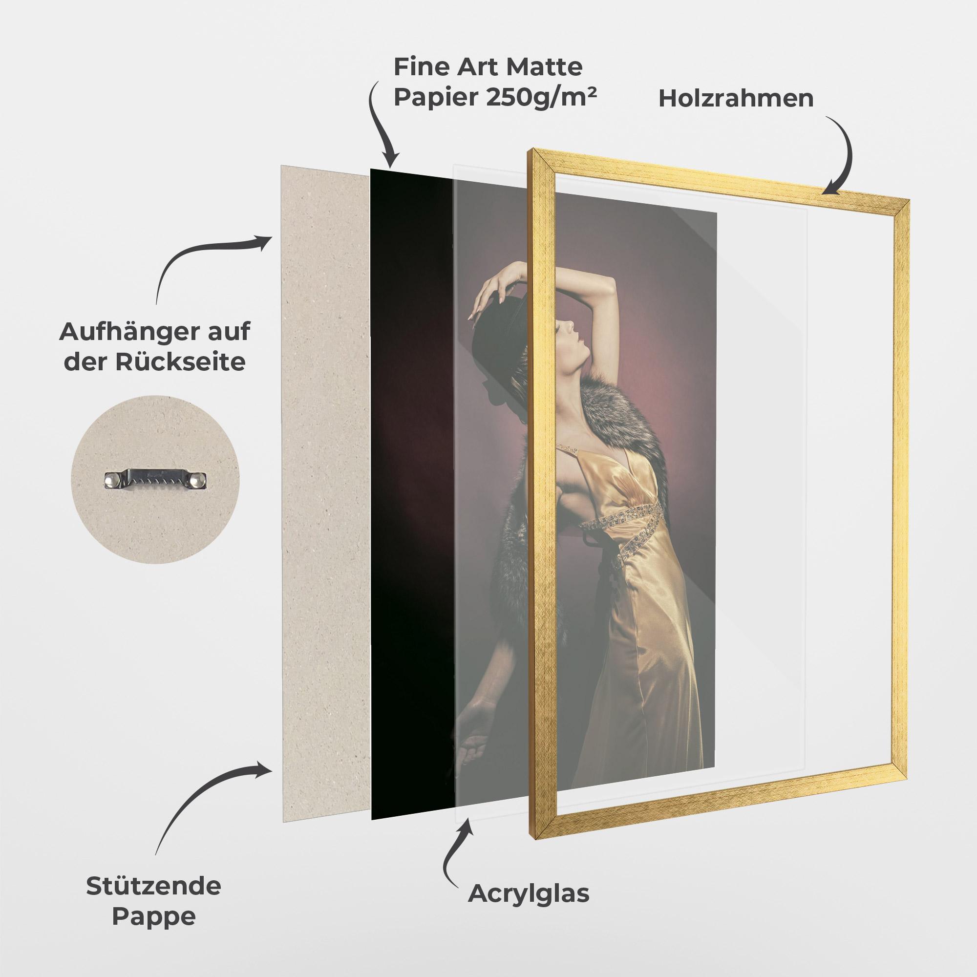 Gerahmte Poster Dancing Vintage Clothes mockup 1