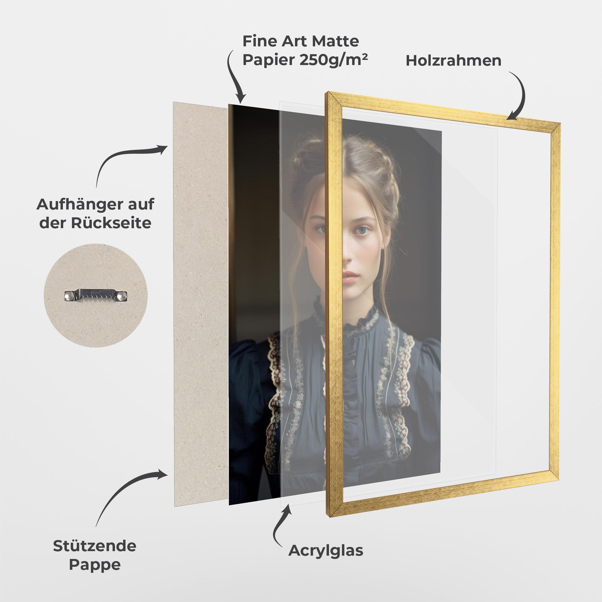 Gerahmte Poster Vintage Blue Eyes mockup 1