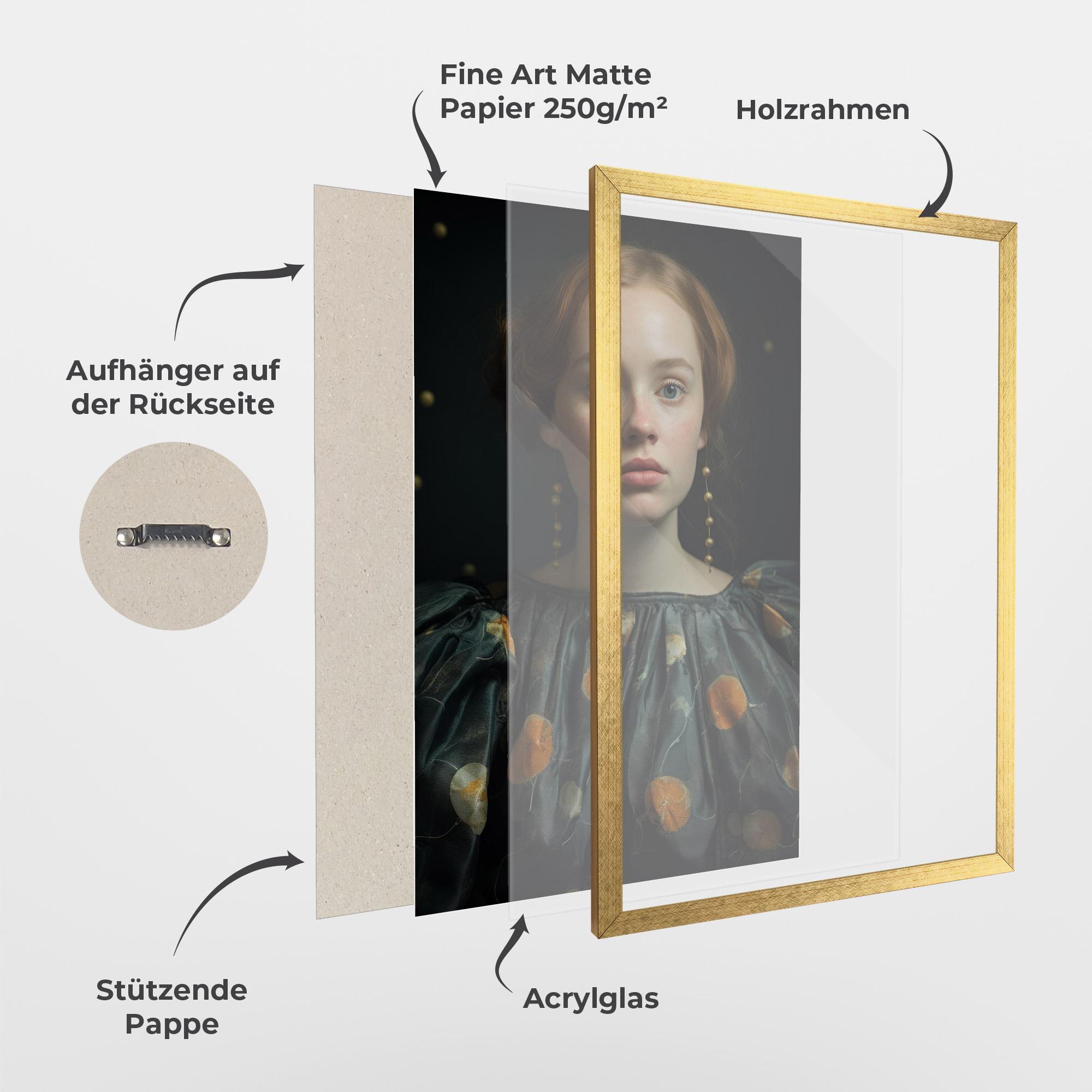 Gerahmte Poster Vintage Red Hair mockup 1