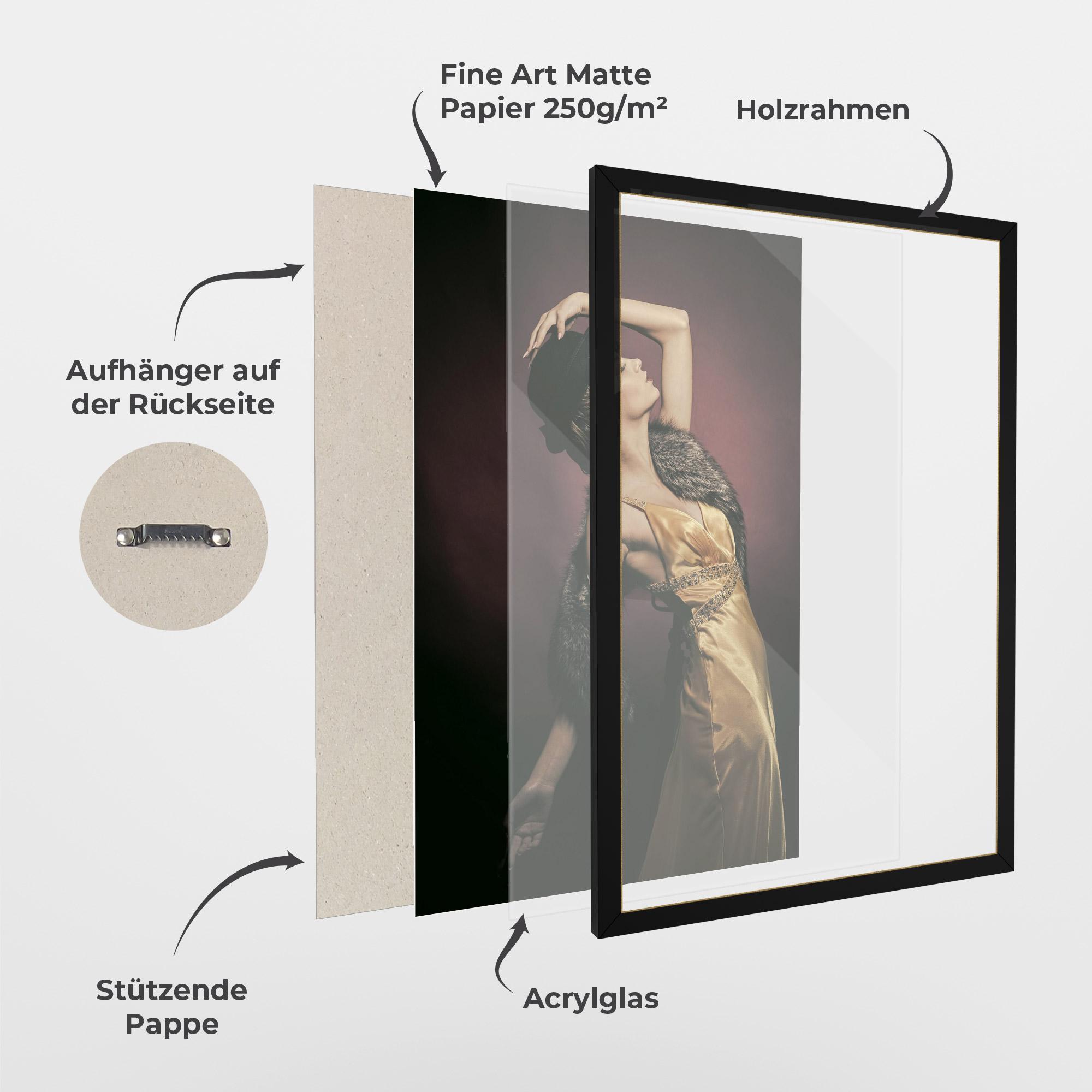 Gerahmte Poster Dancing Vintage Clothes mockup 1