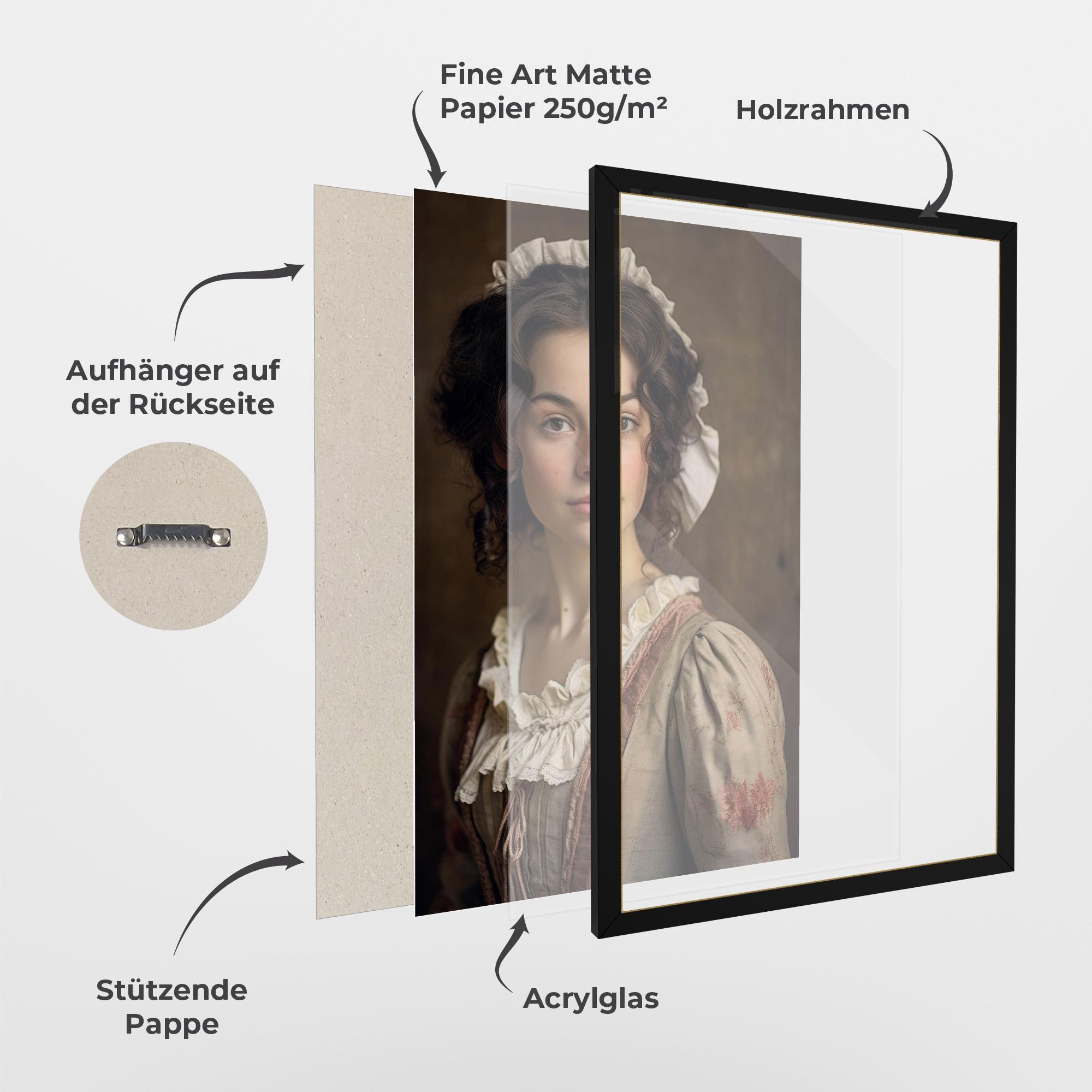 Gerahmte Poster Light Green Dress mockup 1