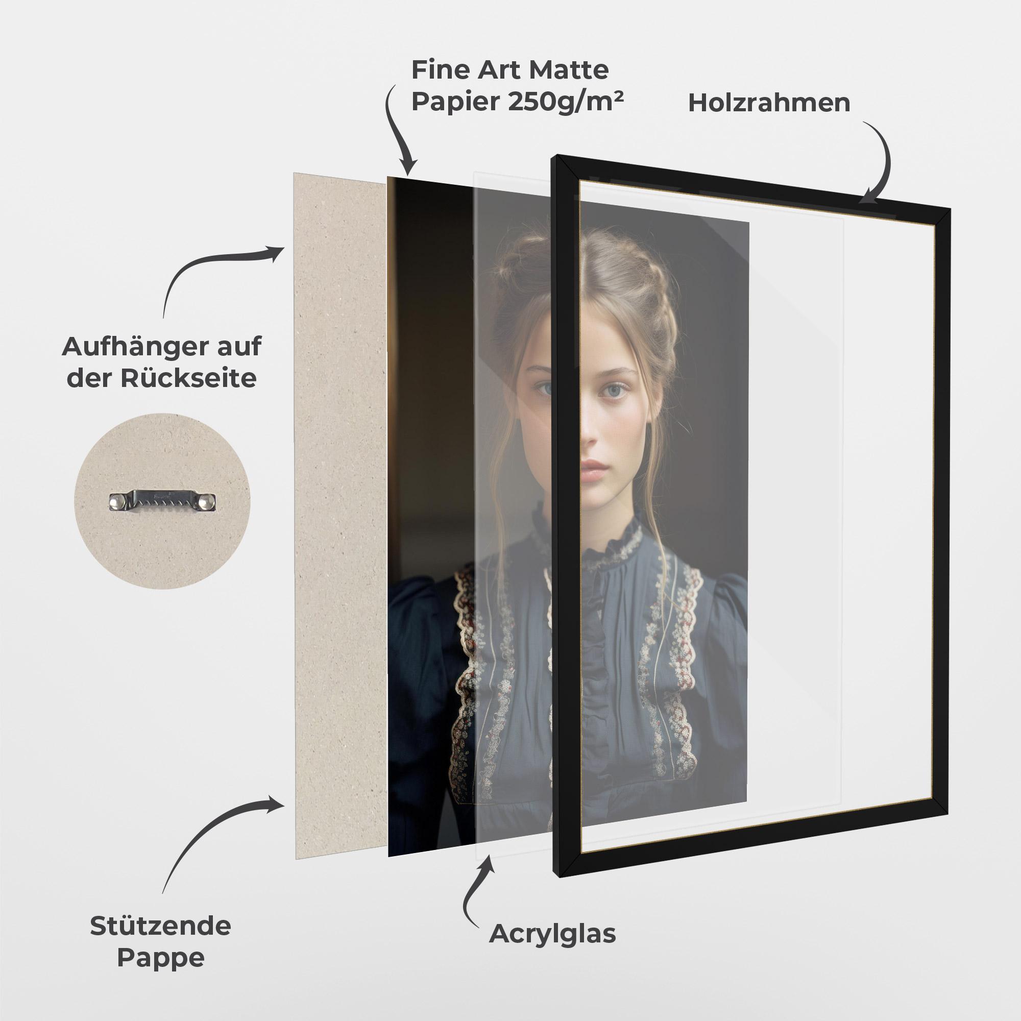 Gerahmte Poster Vintage Blue Eyes mockup 1