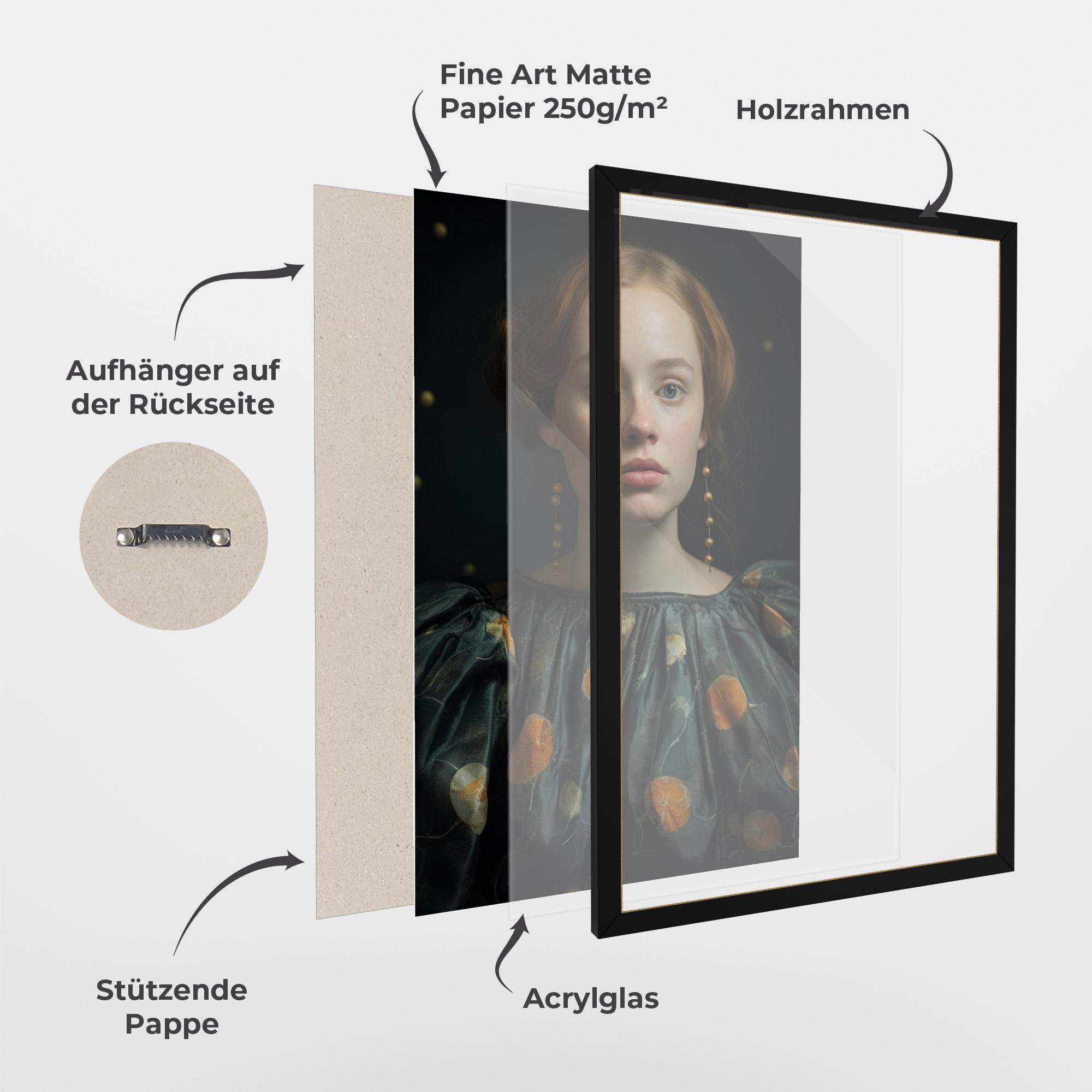 Gerahmte Poster Vintage Red Hair mockup 1