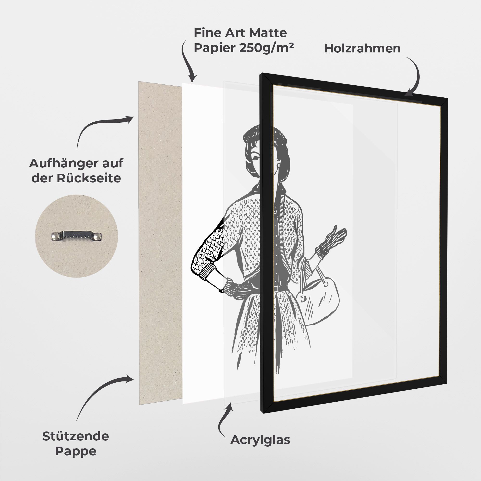 Vintage Woman Line mockup 1