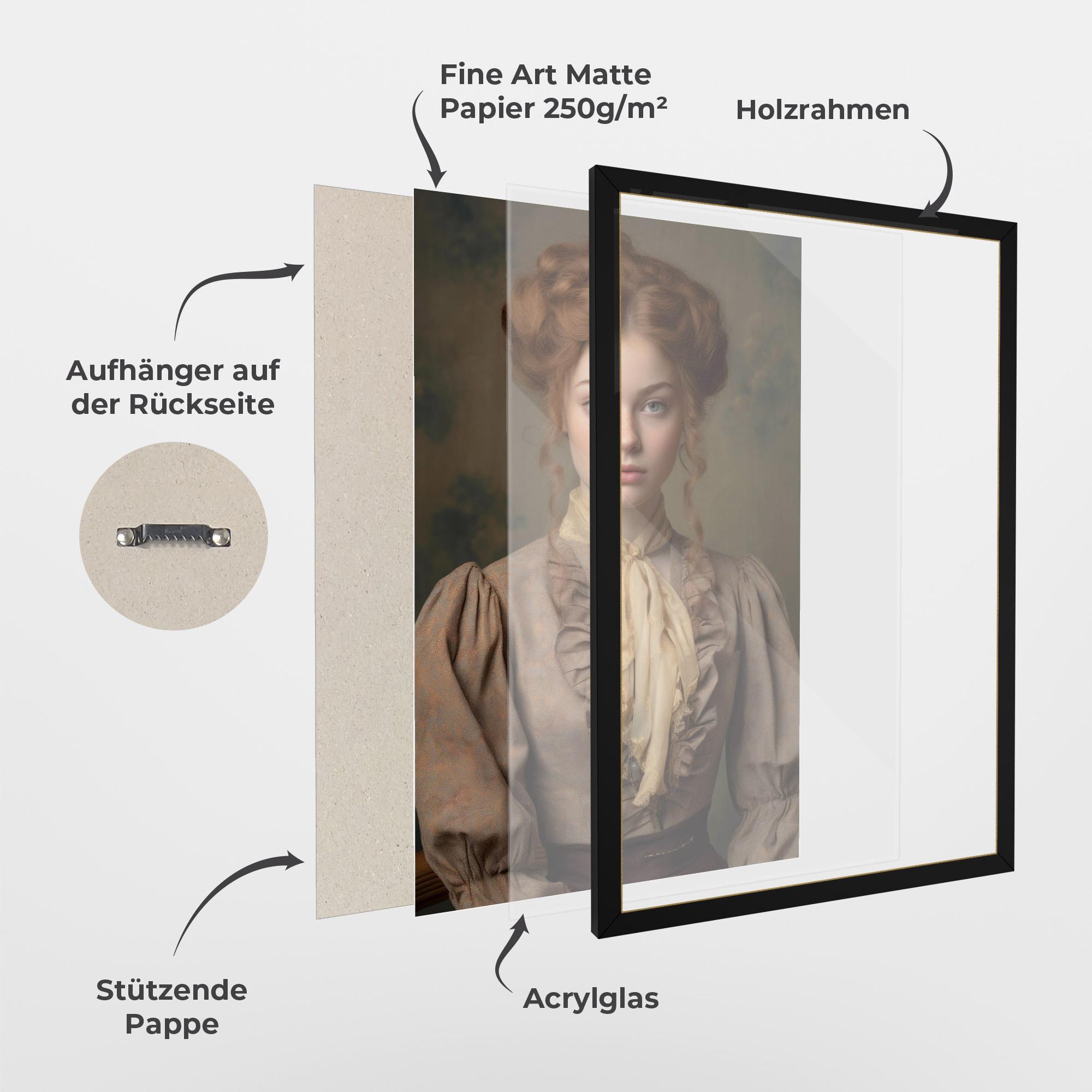 Gerahmte Poster Yellow Bow Tie mockup 1