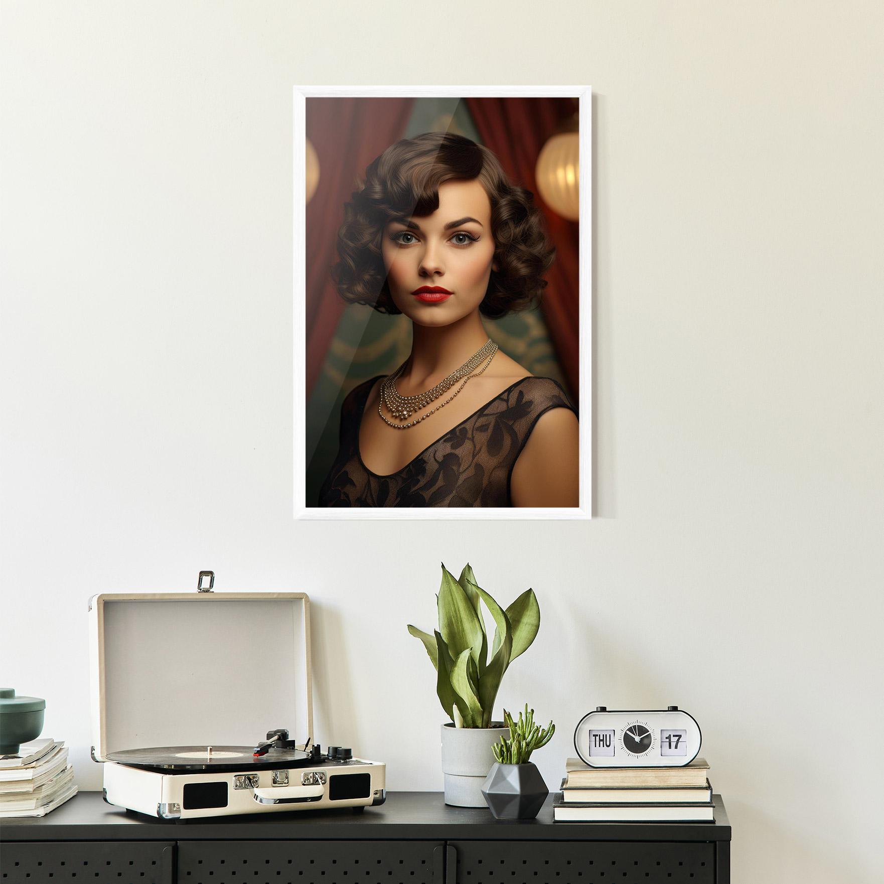 Gerahmte Poster Elegant Vintage Woman mockup 2