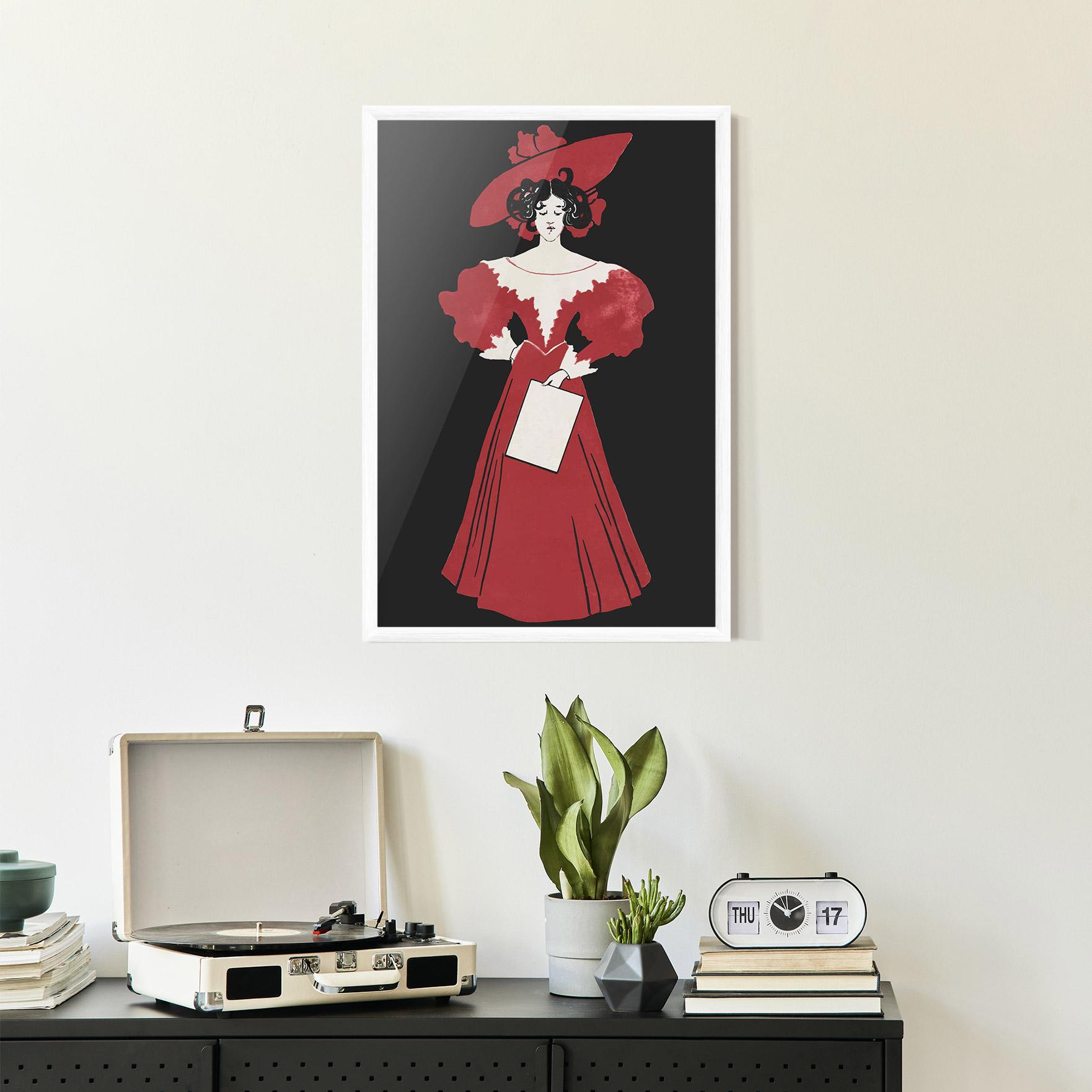 Gerahmte Poster Old Red Dress mockup 2