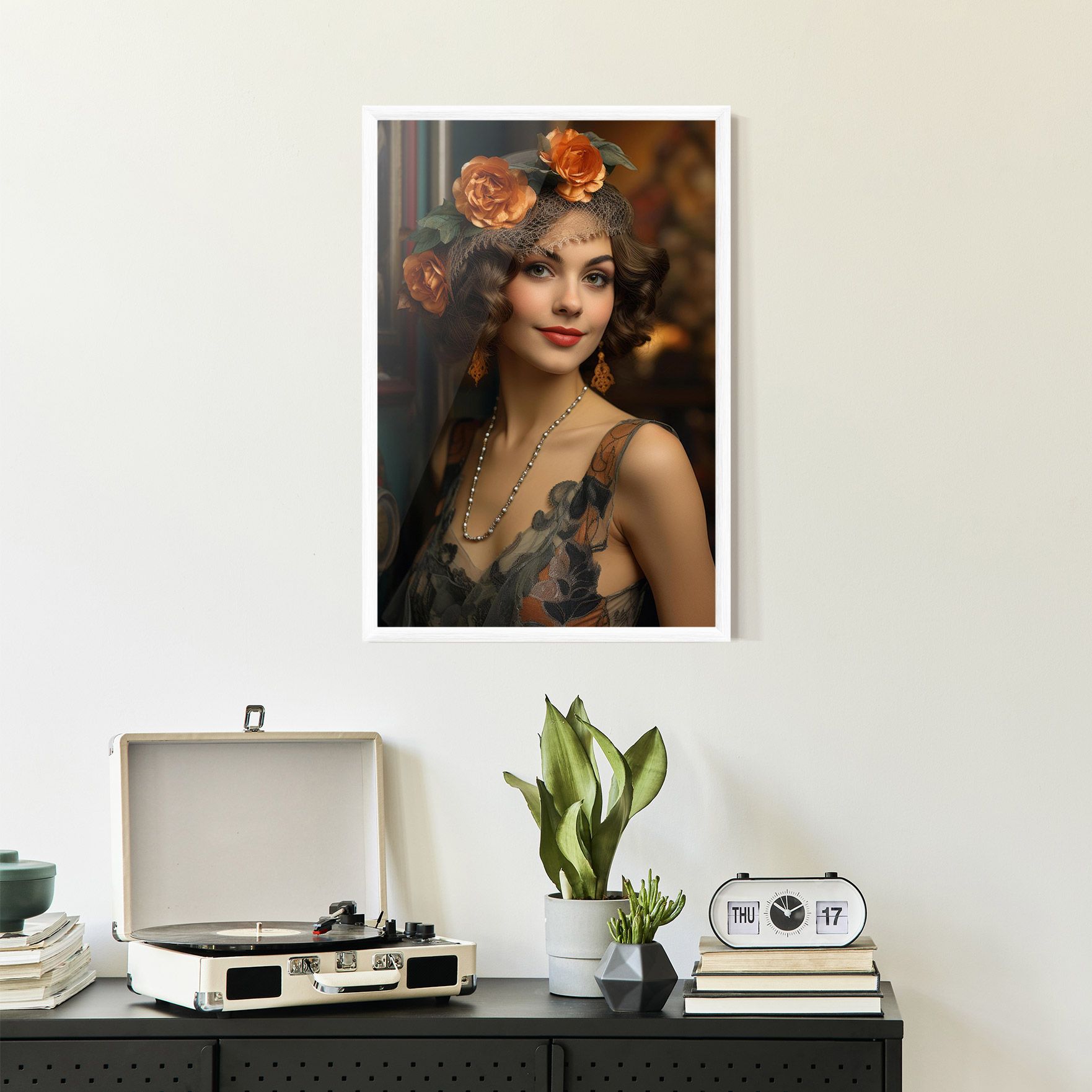 Orange Vintage Roses mockup 2