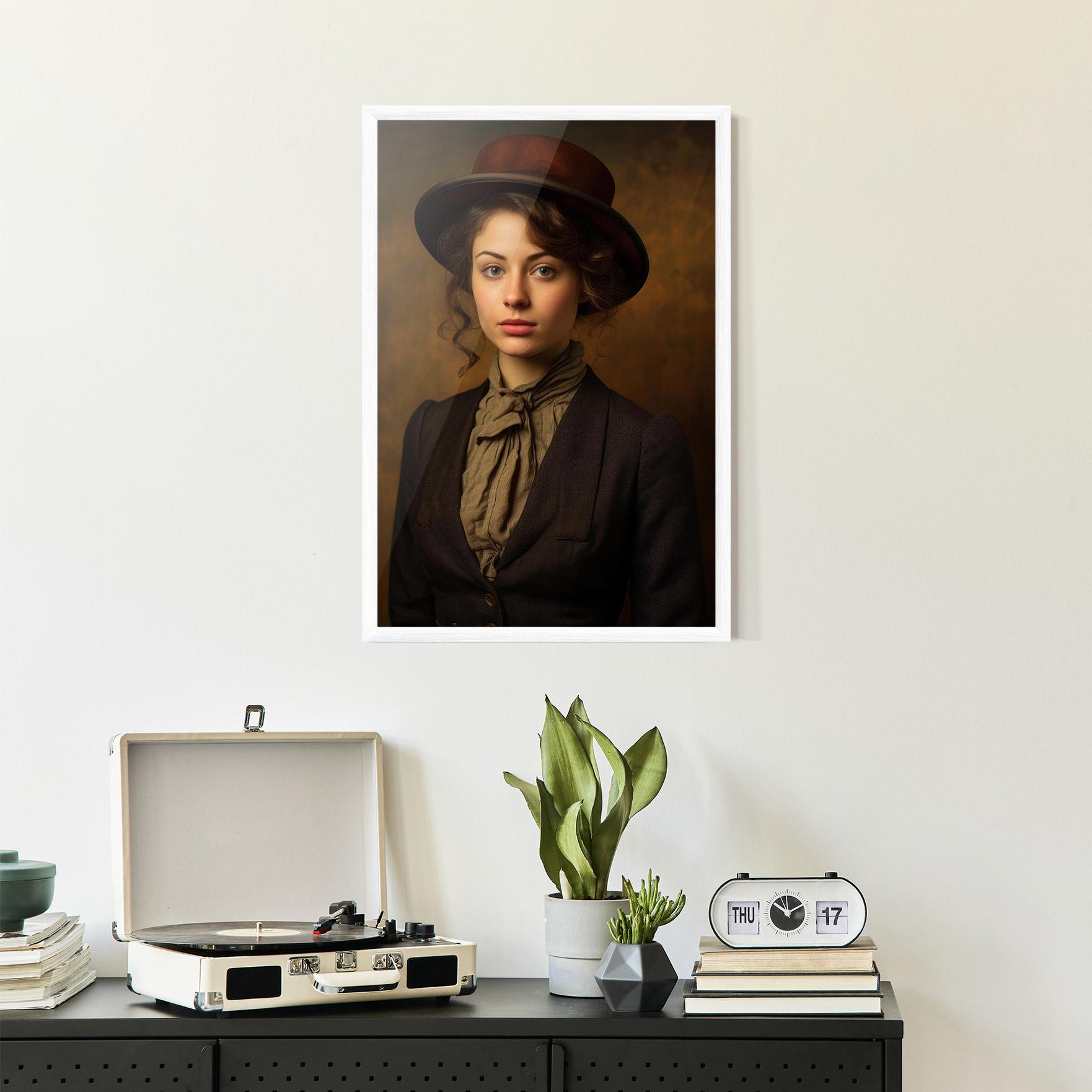 Gerahmte Poster Vintage Brown Hat mockup 2