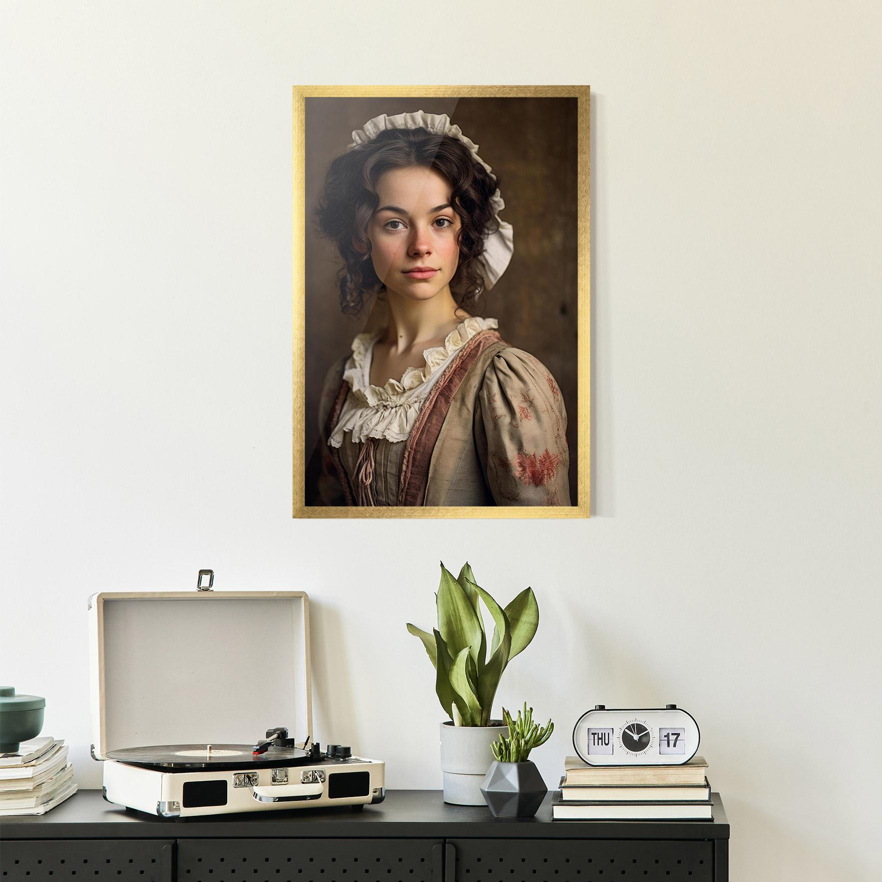 Gerahmte Poster Light Green Dress mockup 2