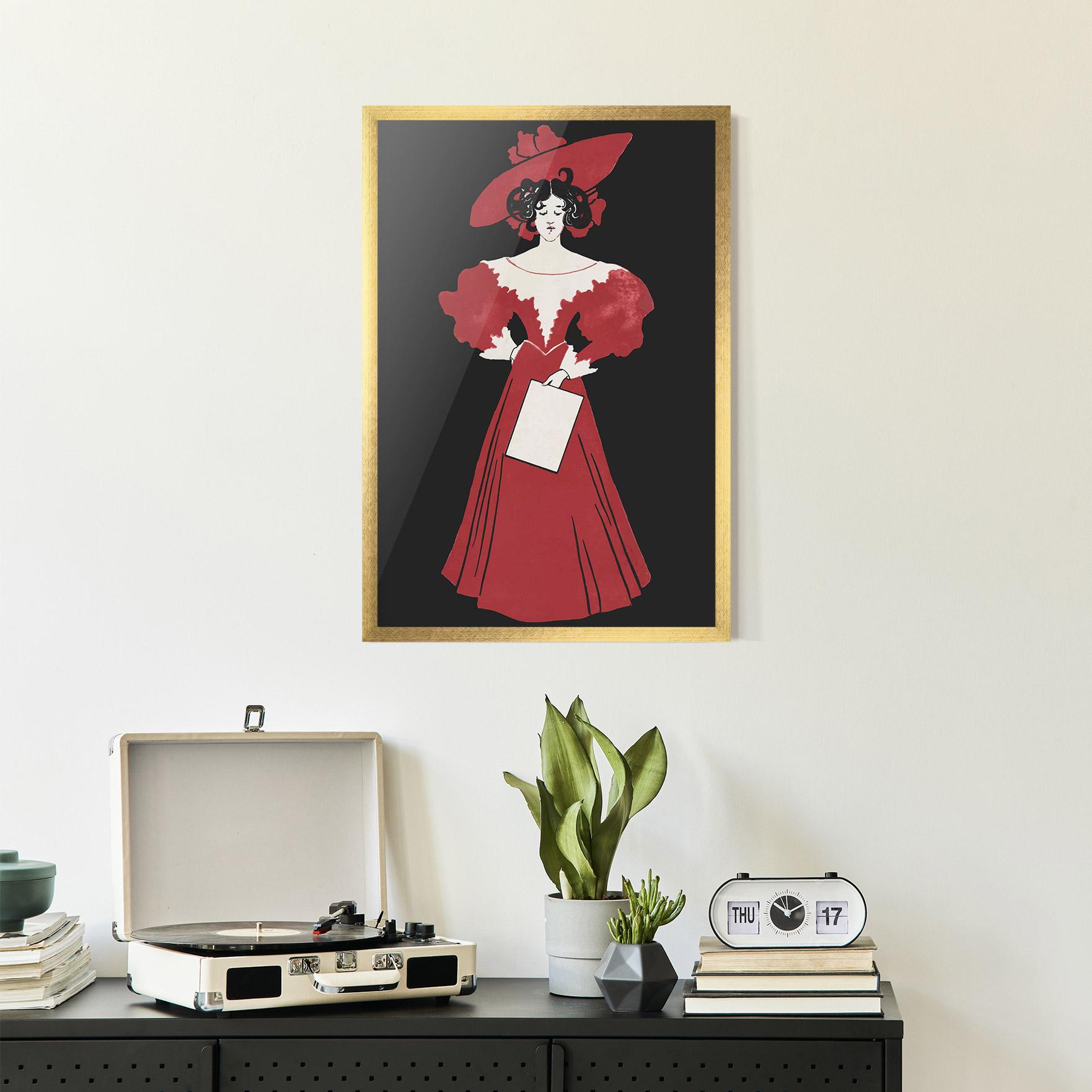 Gerahmte Poster Old Red Dress mockup 2