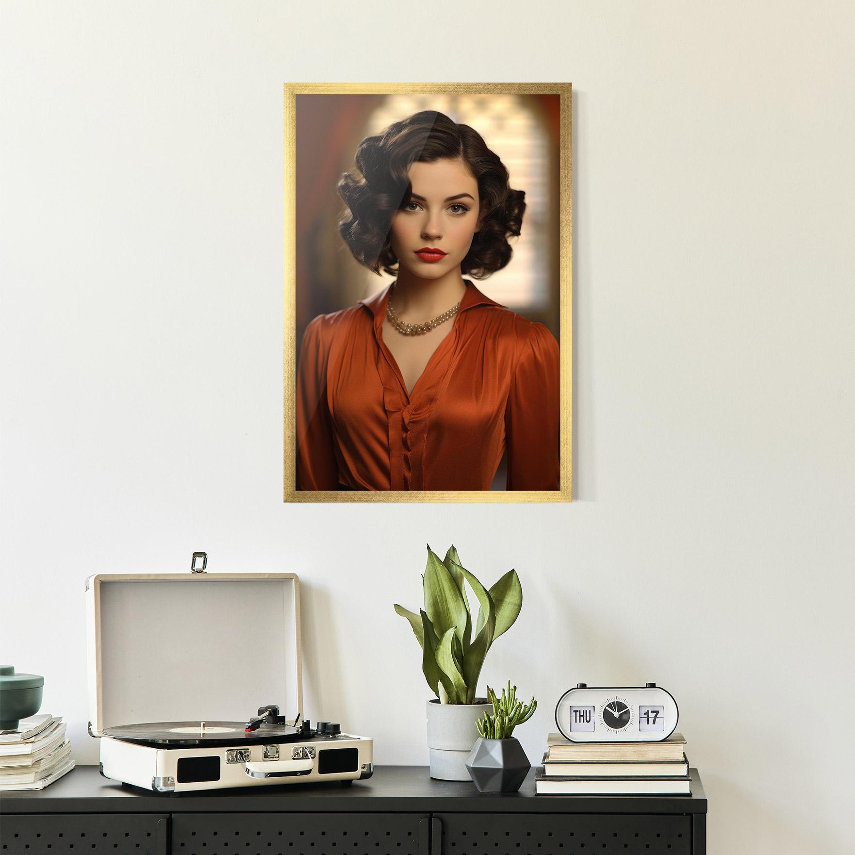 Gerahmte Poster Strong Orange Blouse mockup 2