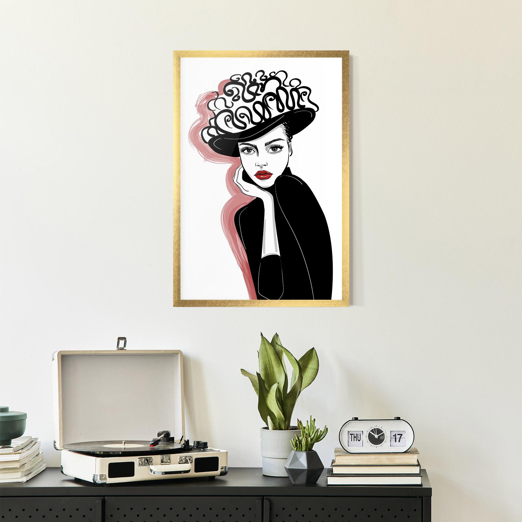 Gerahmte Poster Vintage Drawing mockup 2