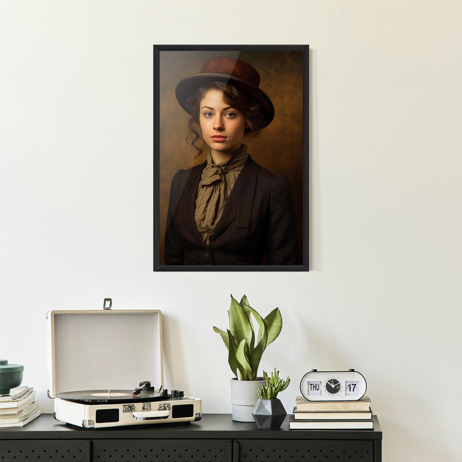 Gerahmte Poster Vintage Brown Hat mockup 2