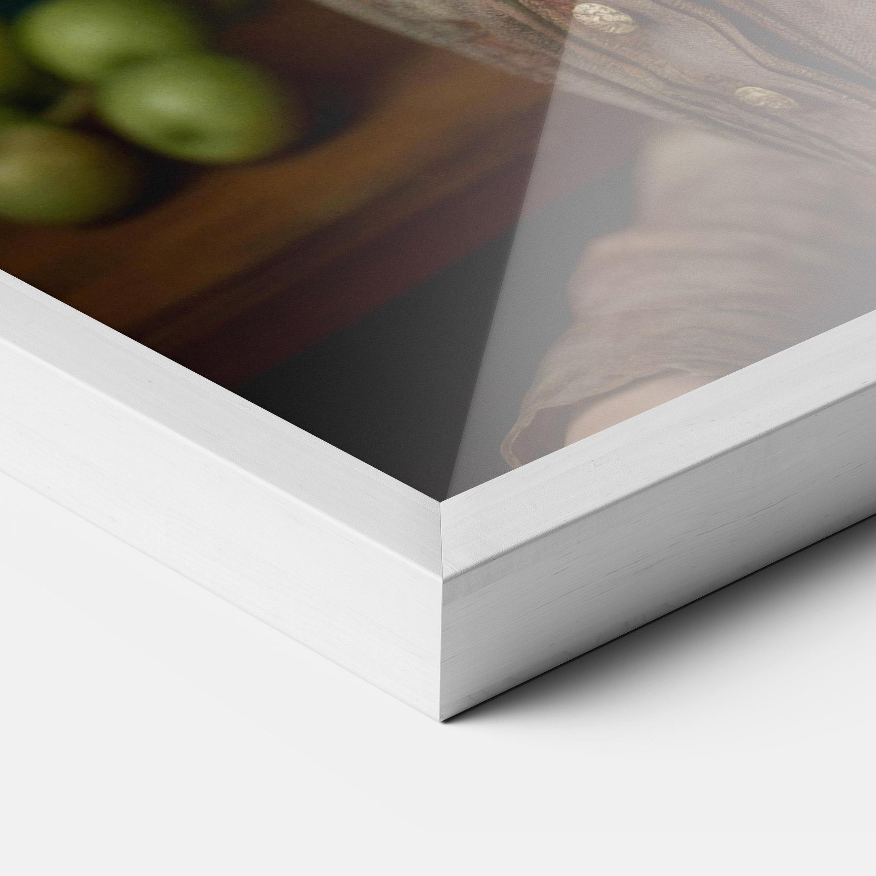 Gerahmte Poster Green Vintage Apple mockup 3