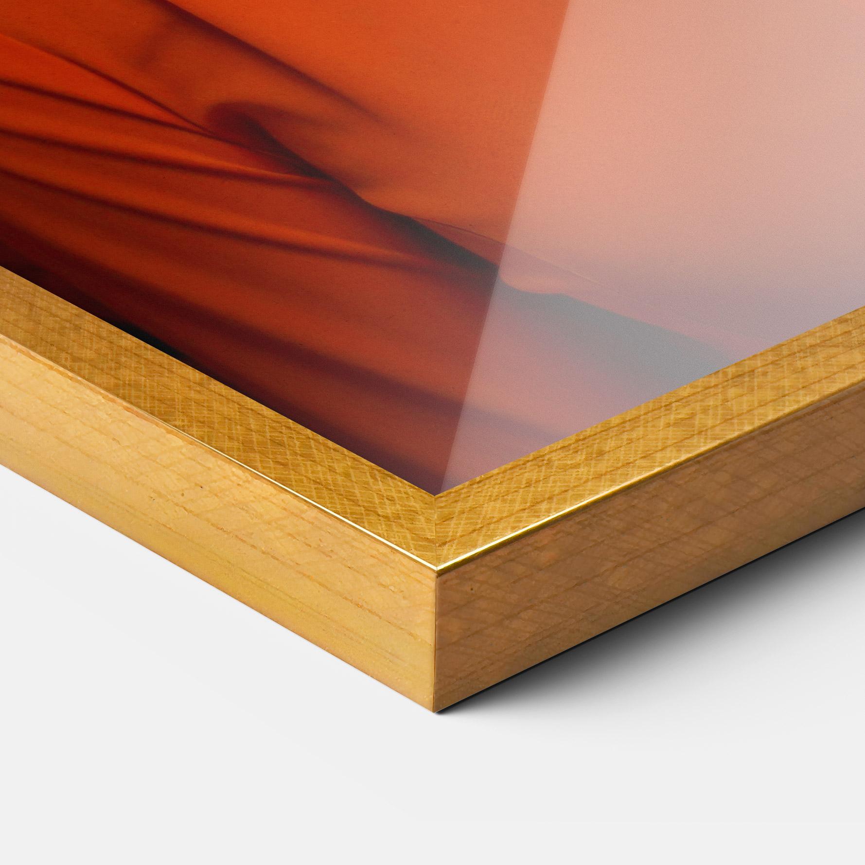 Gerahmte Poster Orange Blouse Woman mockup 3