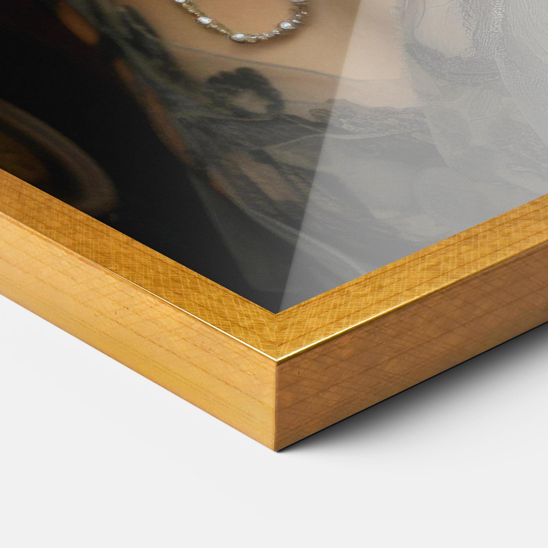 Gerahmte Poster Orange Vintage Roses mockup 3