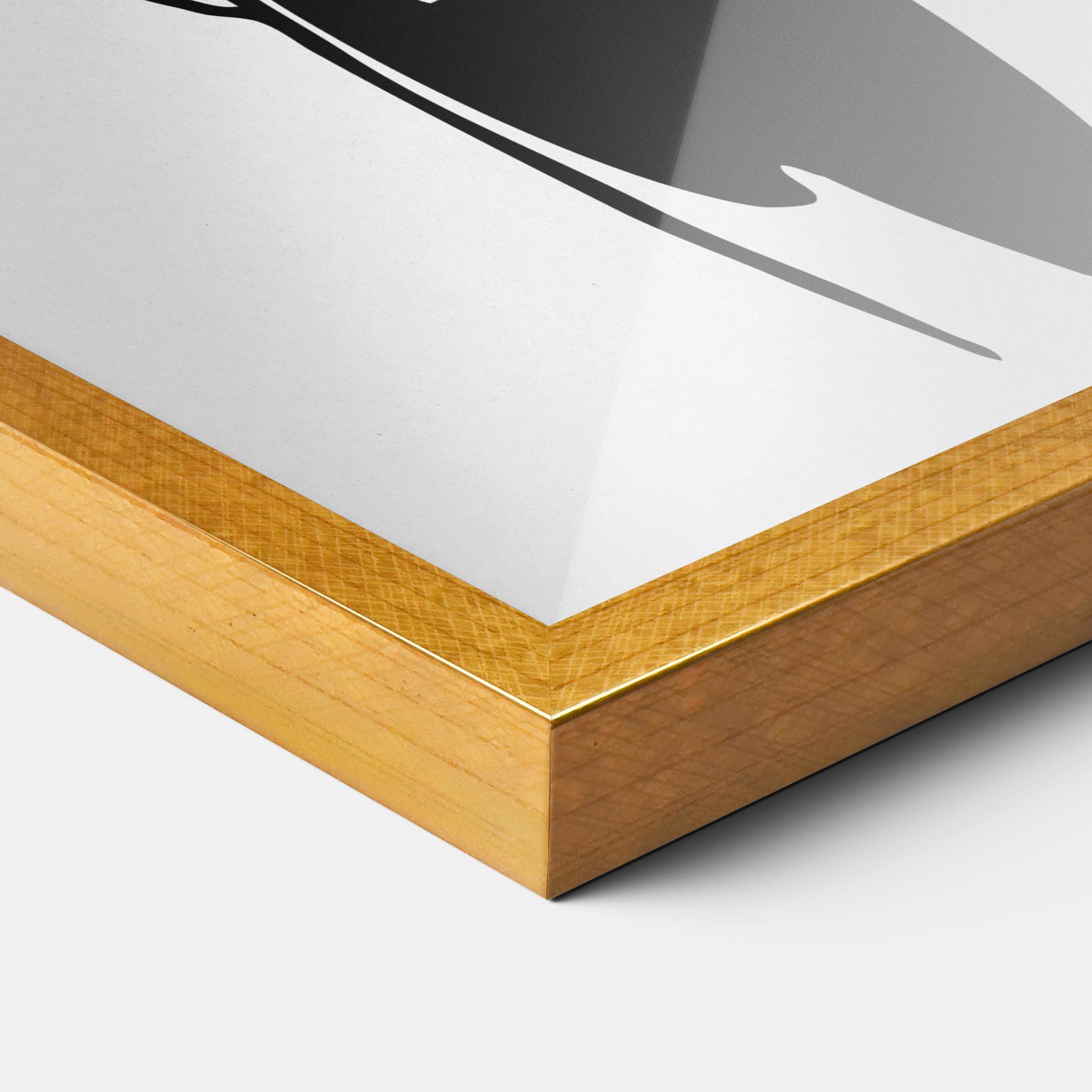 Gerahmte Poster Vintage Girl Line mockup 3